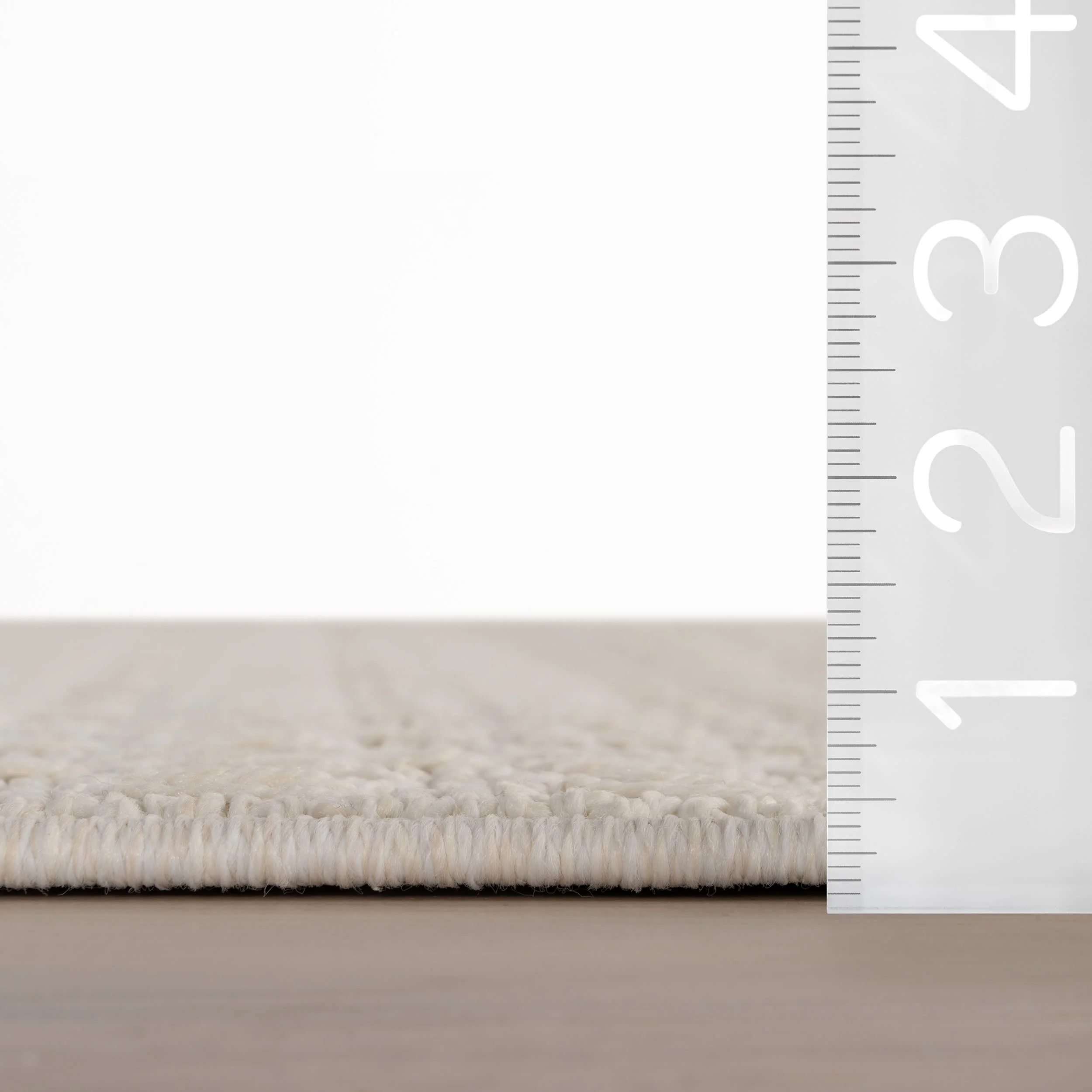 Lilian Textured Squares Indoor/Outdoor Rug | Cream - Image 4