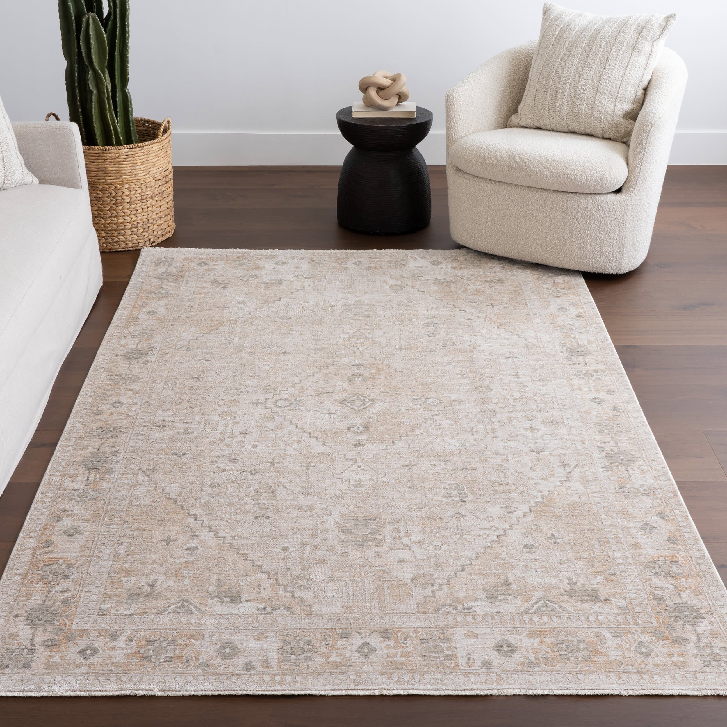 Lilianna Vintage Rug | Light Beige - Image 5