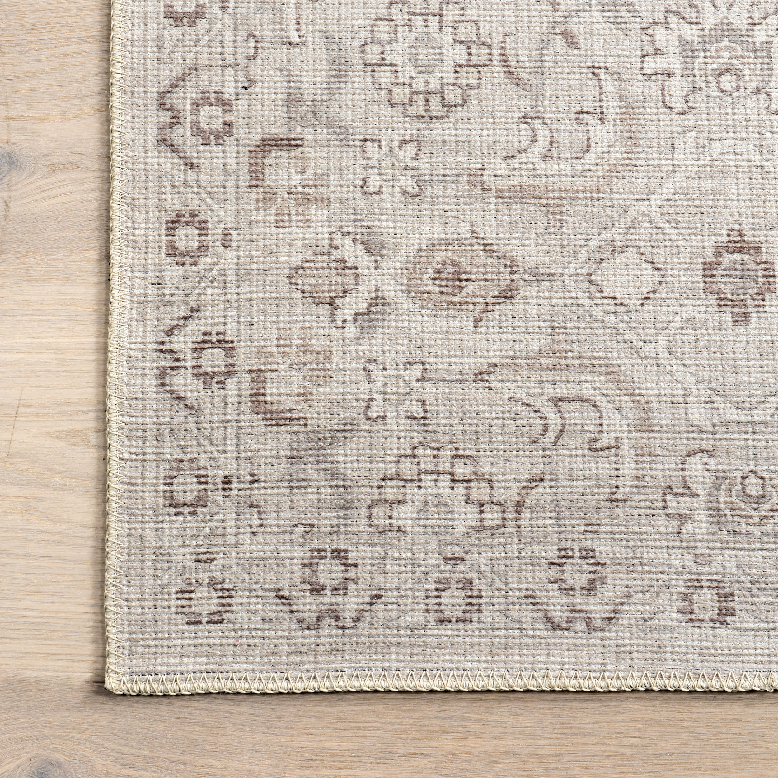 Lillie Classic Floral Washable Rug | Cream - Image 4