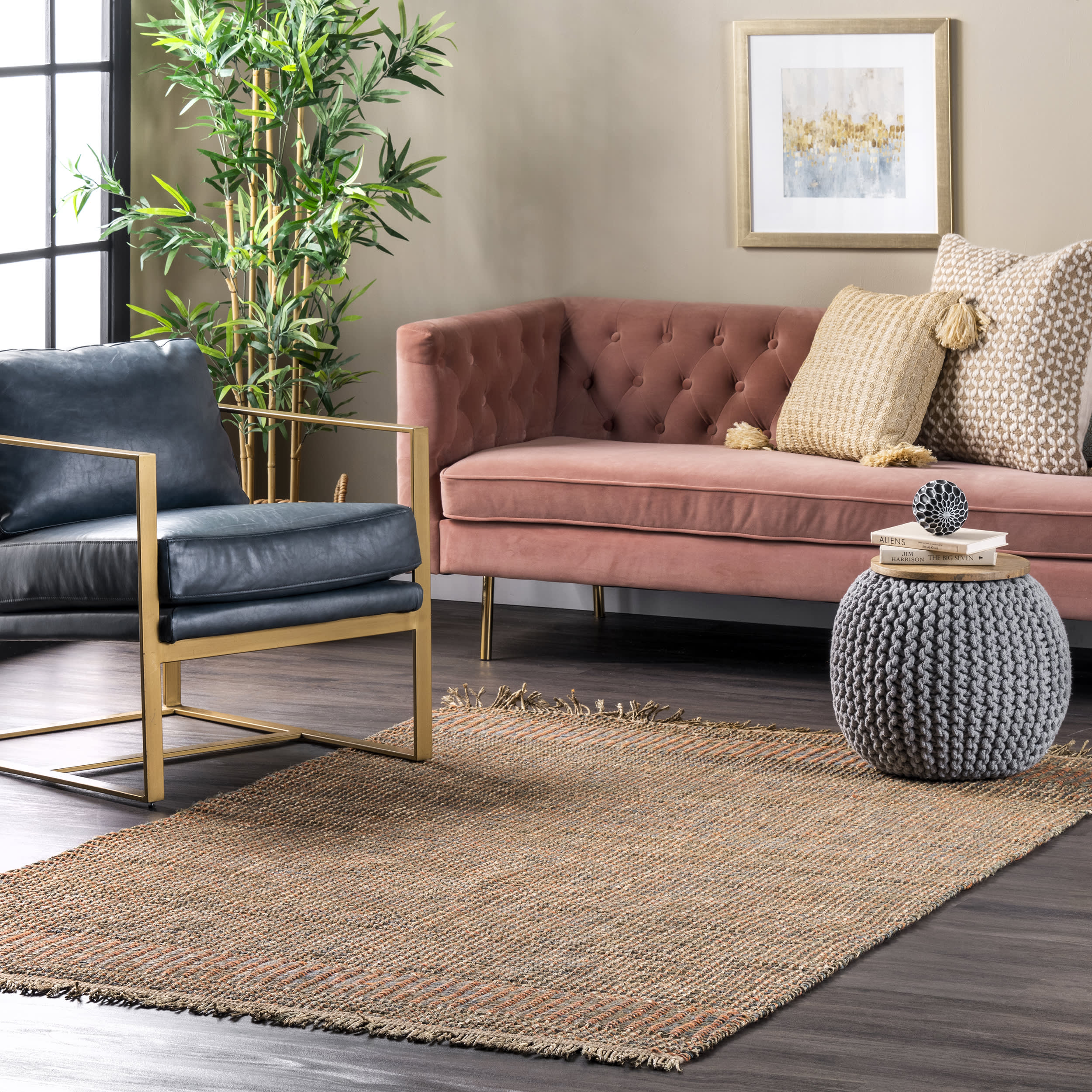 Lilly Seagrass Fringed Rug | Natural - Image 2