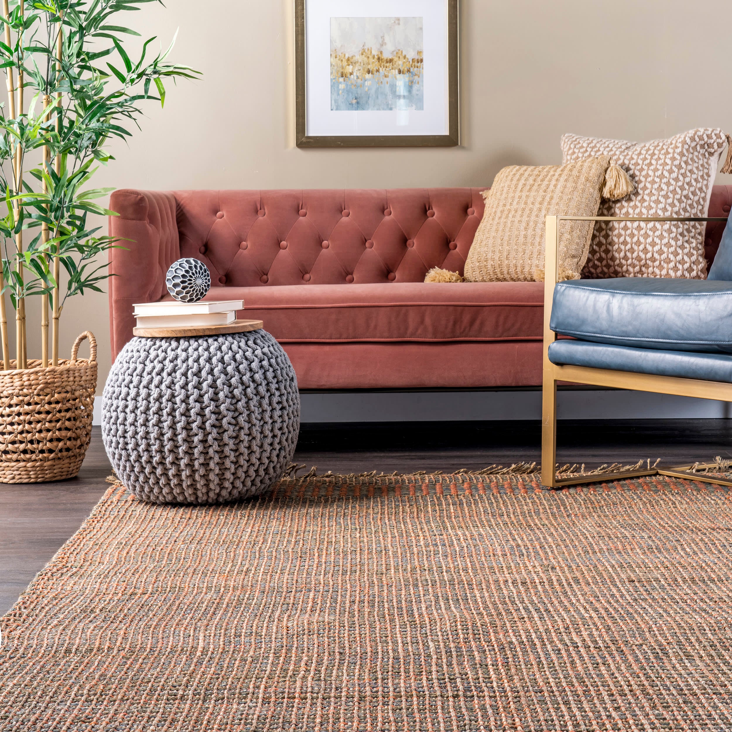 Lilly Seagrass Fringed Rug | Natural - Image 4