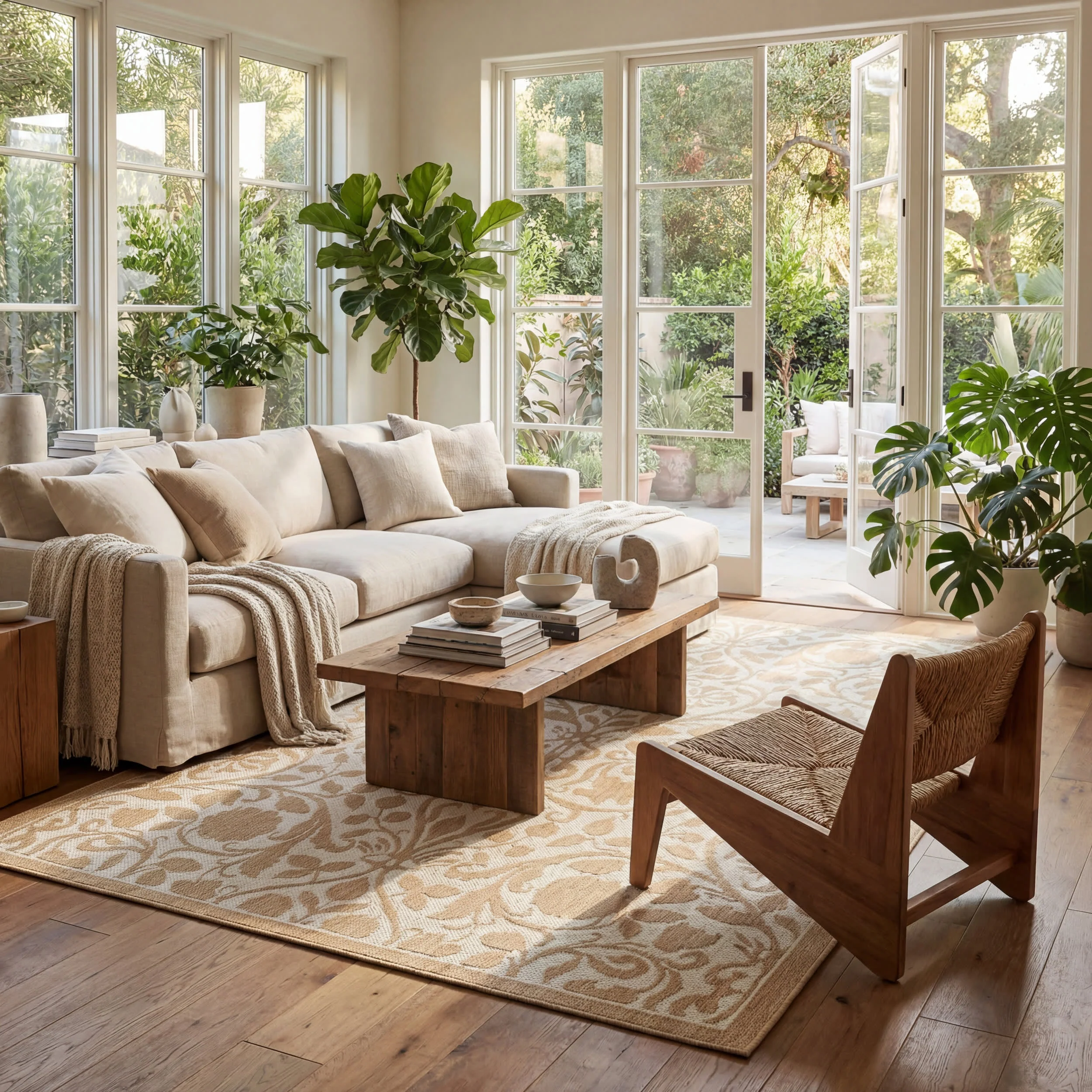 Lilura Traditional Paisley Indoor/Outdoor Rug | Natural - Image 10