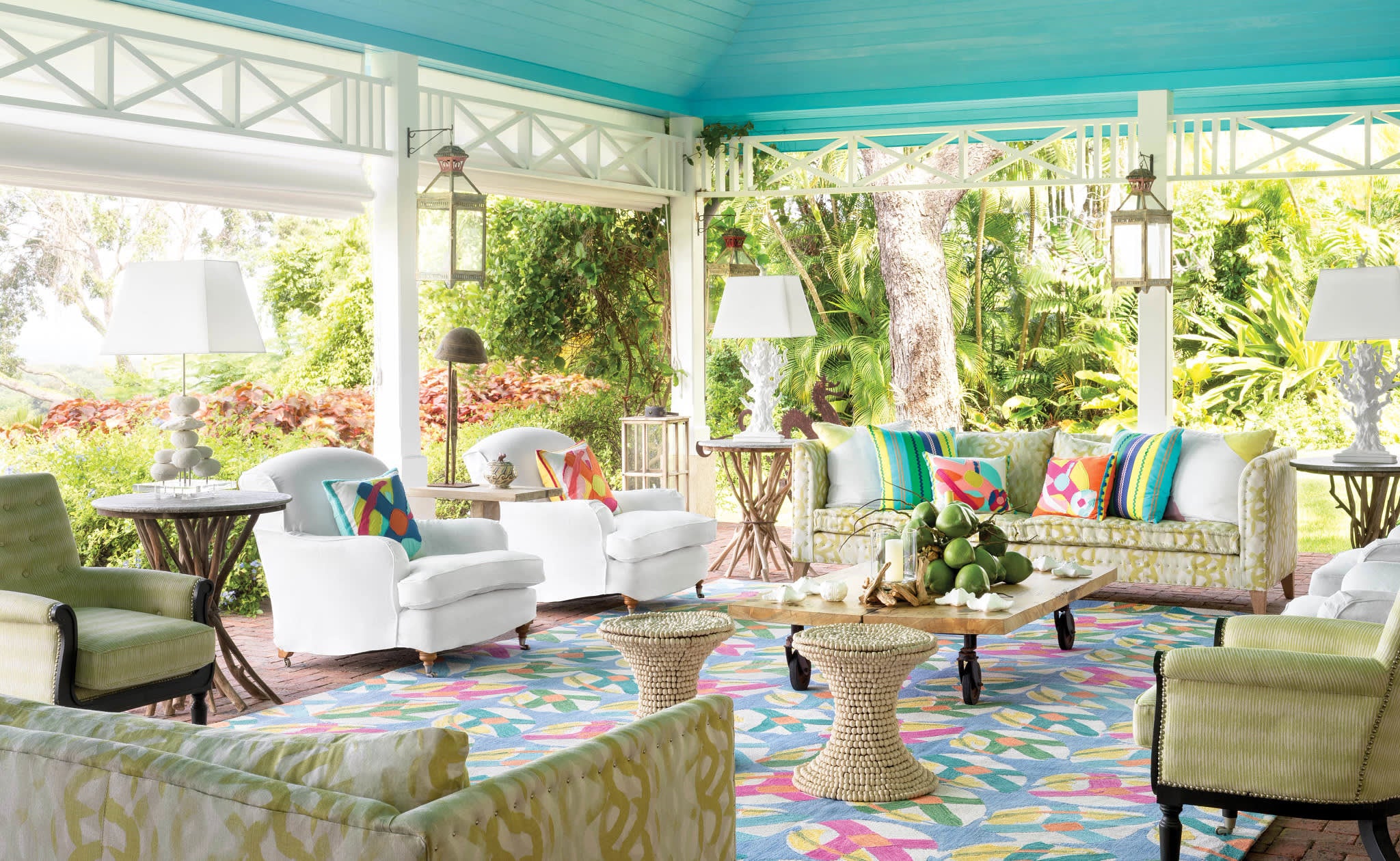 Lily Pad Hand Micro Hooked Wool Rug | Spring - Image 3