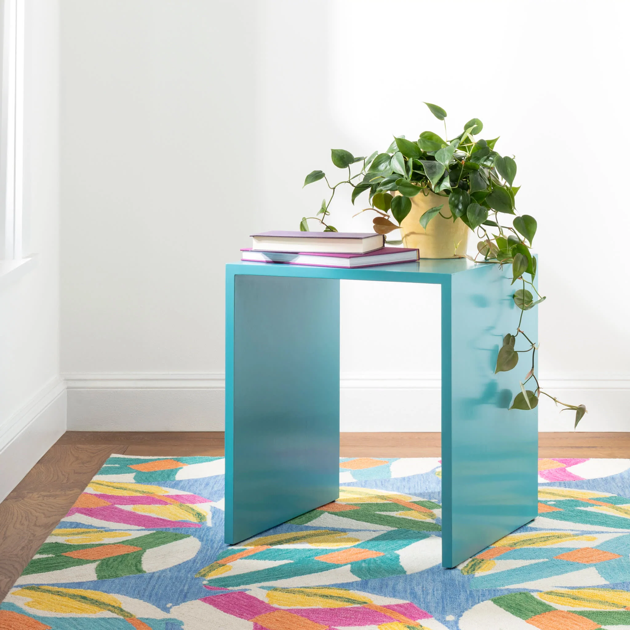 Lily Pad Hand Micro Hooked Wool Rug | Spring - Image 4