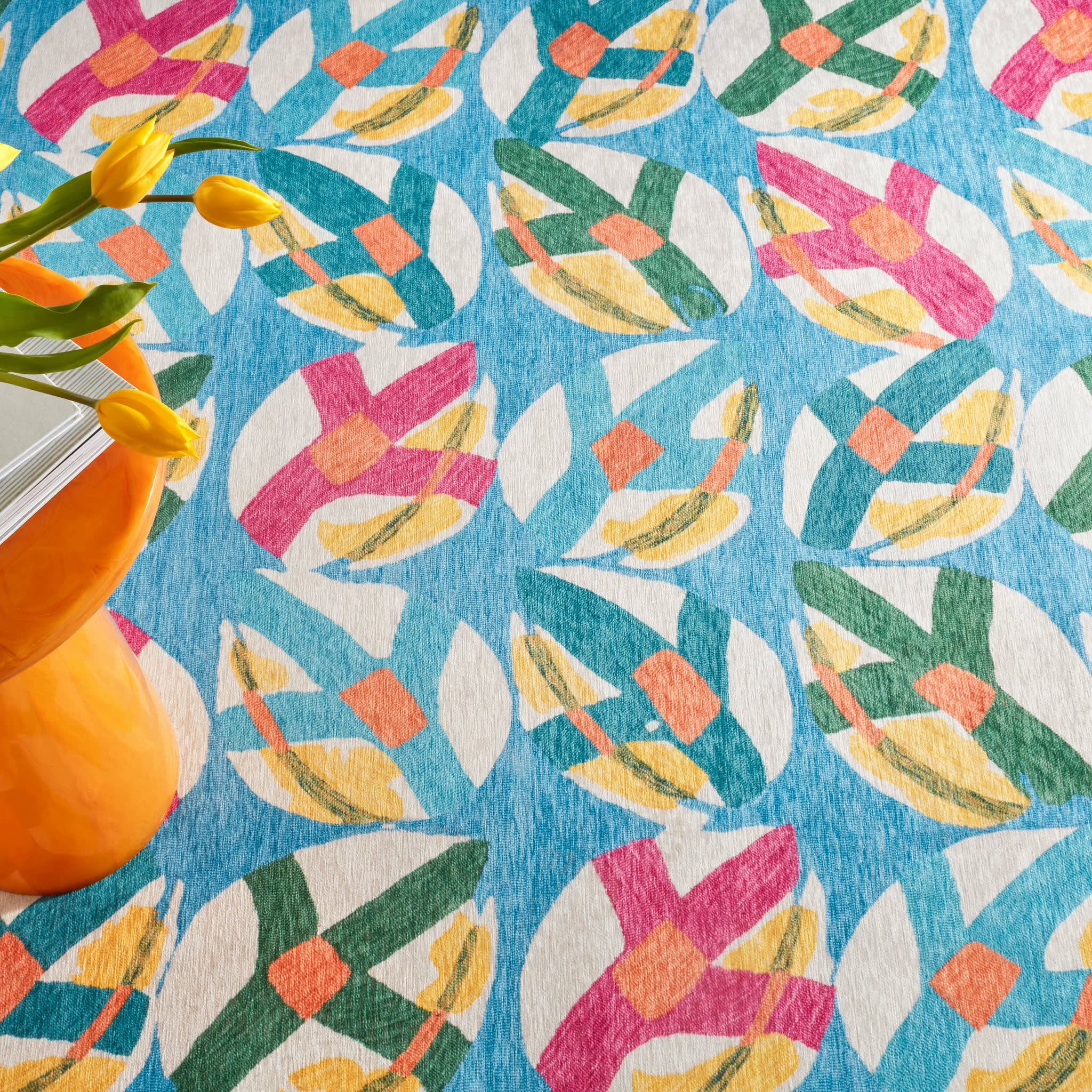 Lily Pad Machine Washable Rug | Spring - Image 4