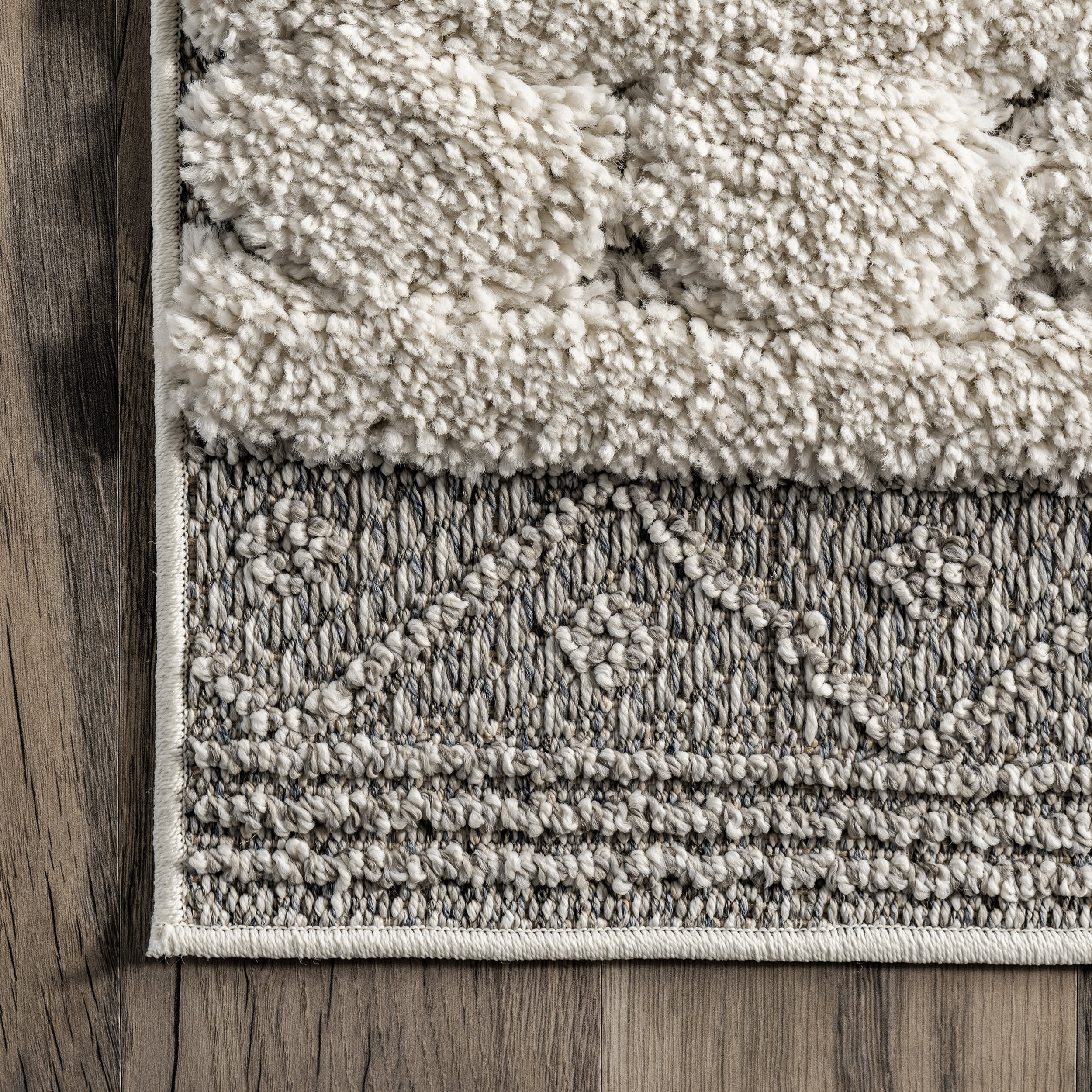 Lina Dotted Lattice Rug | Grey - Image 3