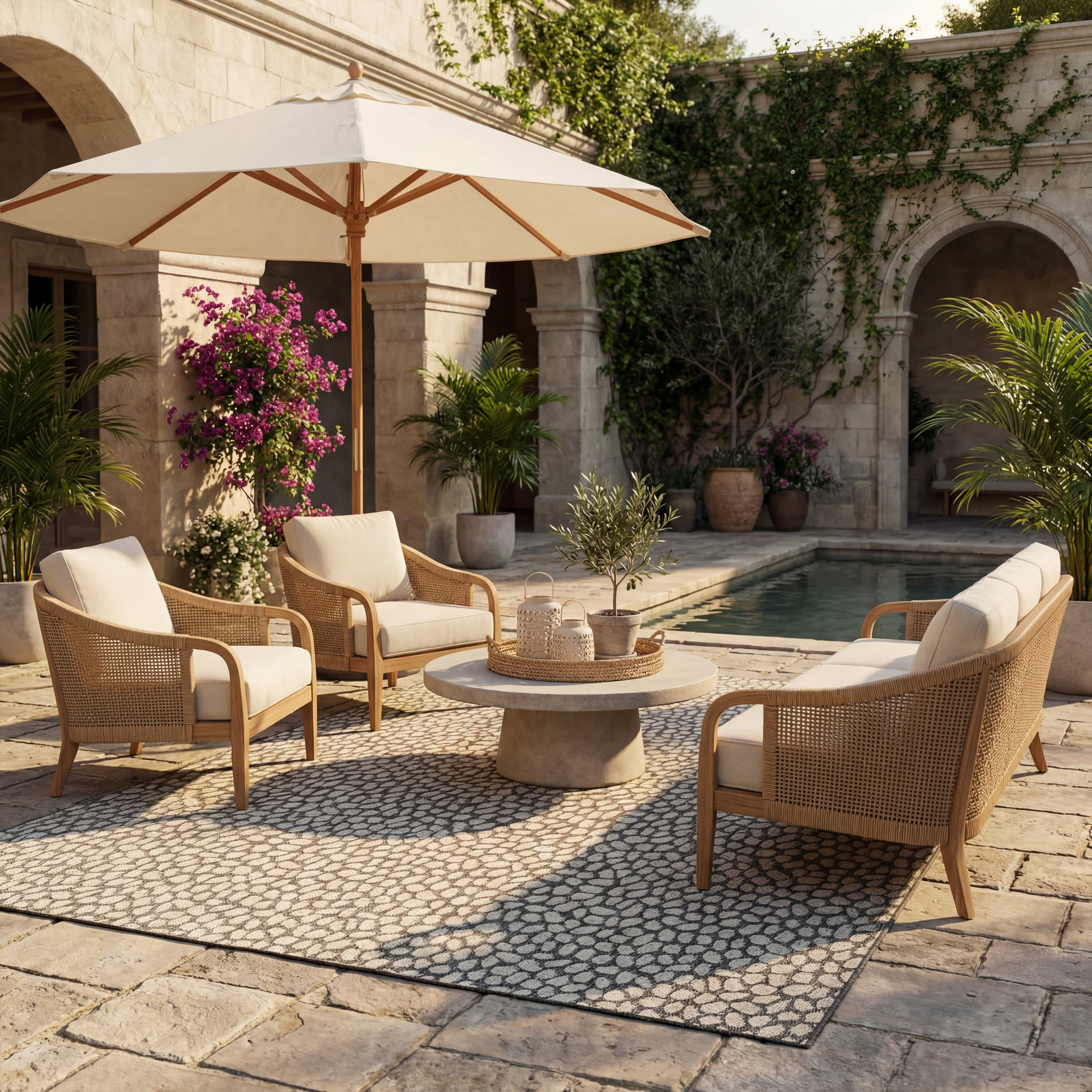 Lindra Modern Animal Print Indoor/Outdoor Rug | Grey - Image 2