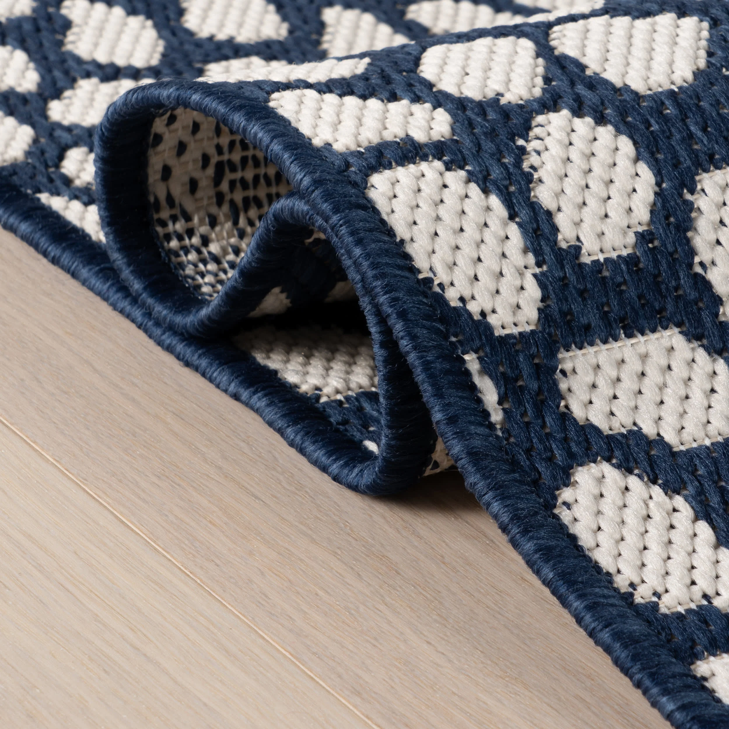 Lindra Modern Animal Print Indoor/Outdoor Rug | Navy - Image 11
