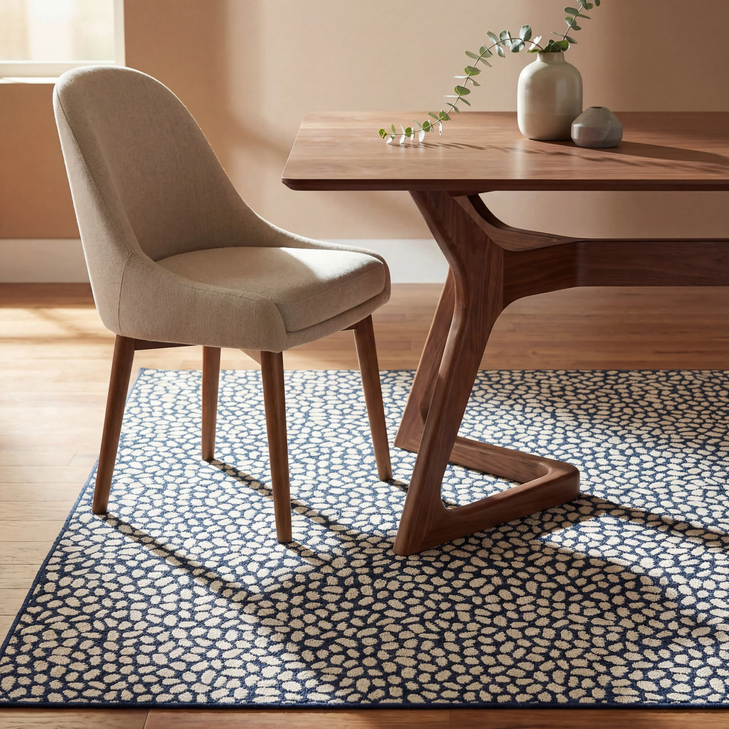 Lindra Modern Animal Print Indoor/Outdoor Rug | Navy - Image 5