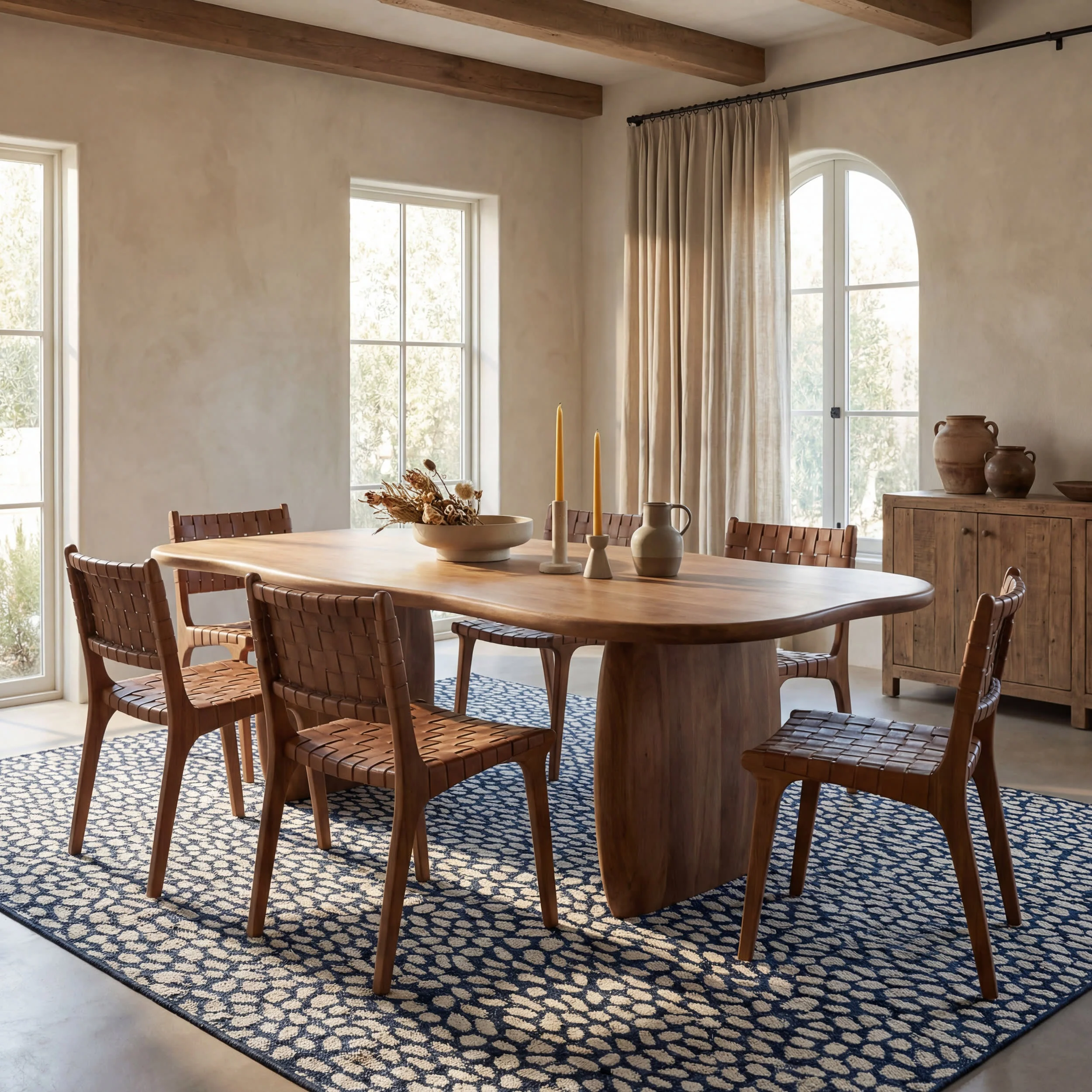Lindra Modern Animal Print Indoor/Outdoor Rug | Navy - Image 7