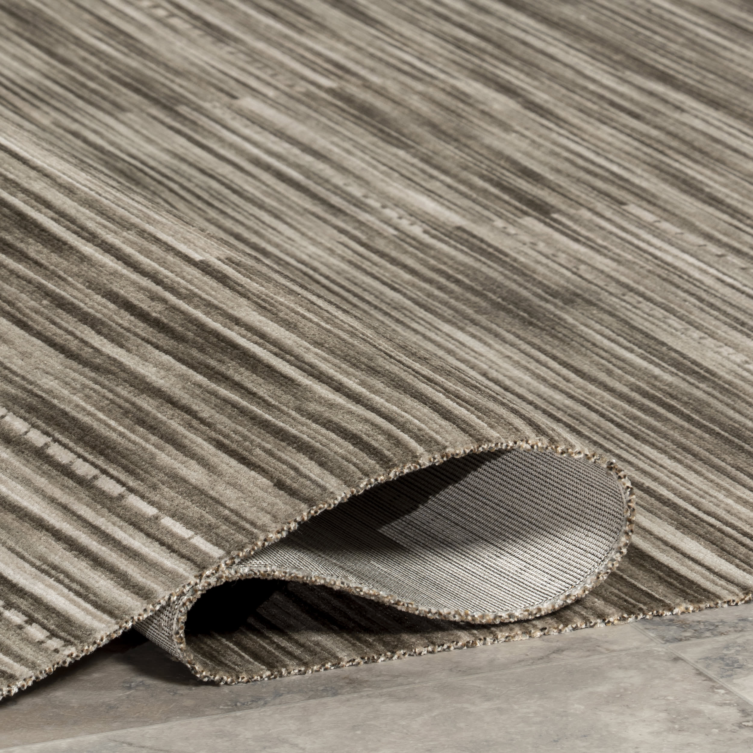 Lindy Striped Washable Indoor/Outdoor Rug | Beige - Image 9