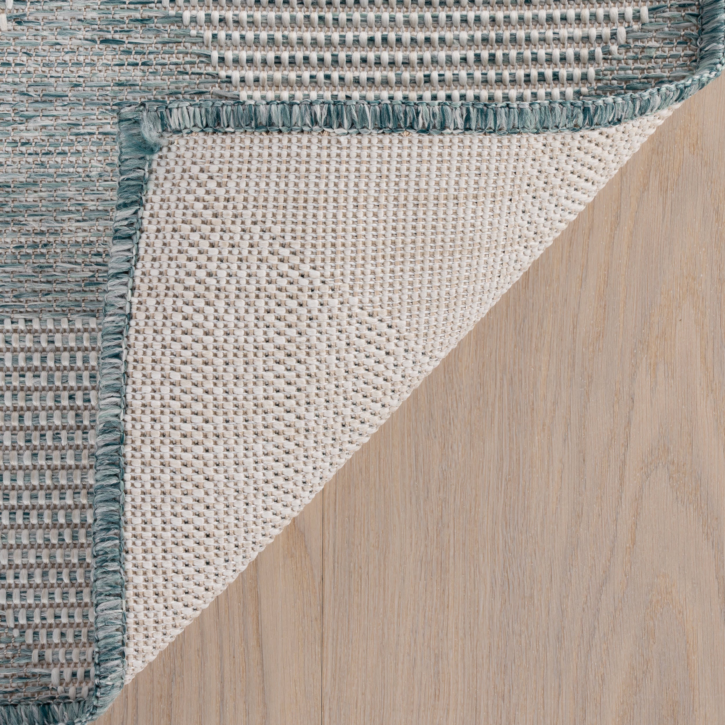 Linea Modern Geometric Indoor/Outdoor Rug | Blue - Image 5