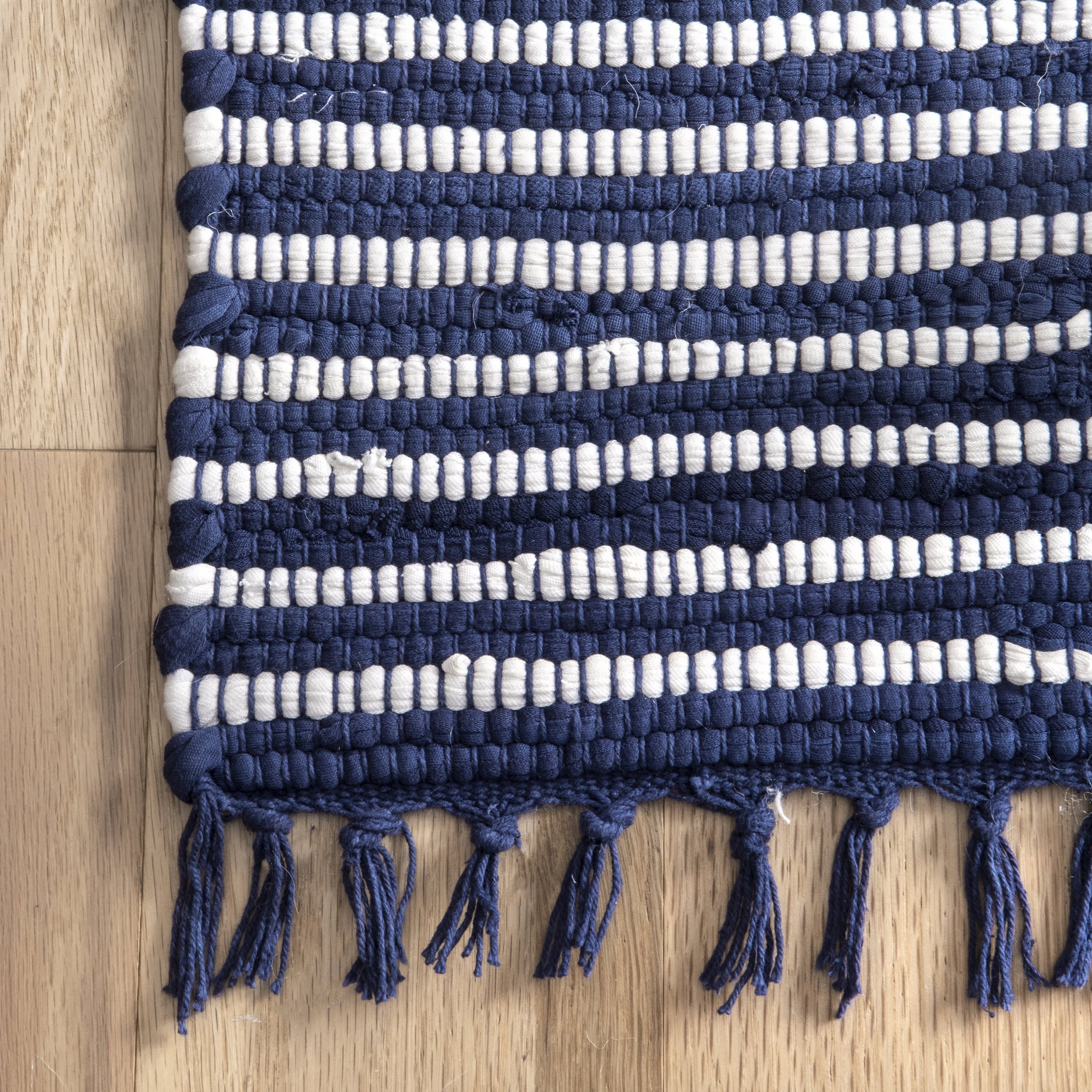 Lined Diamonds Rug | Blue - Image 3