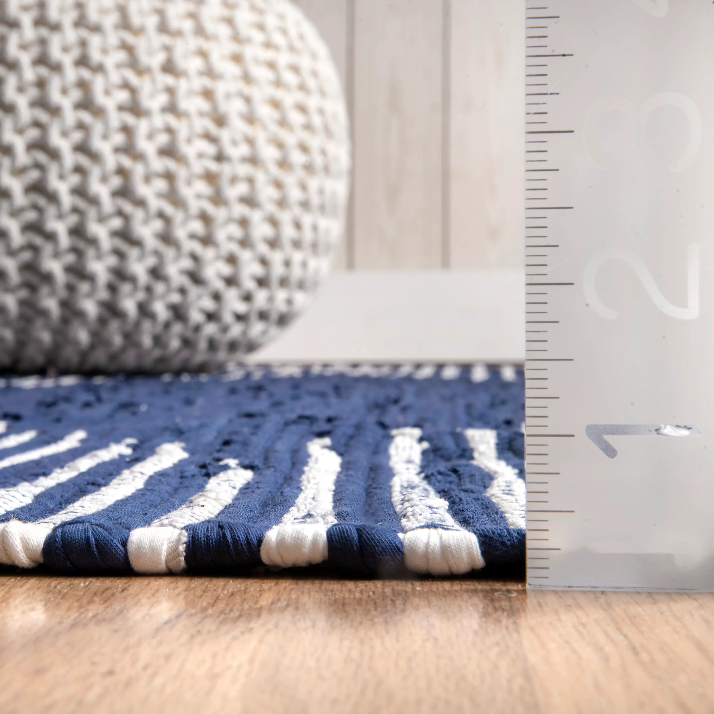 Lined Diamonds Rug | Blue - Image 5