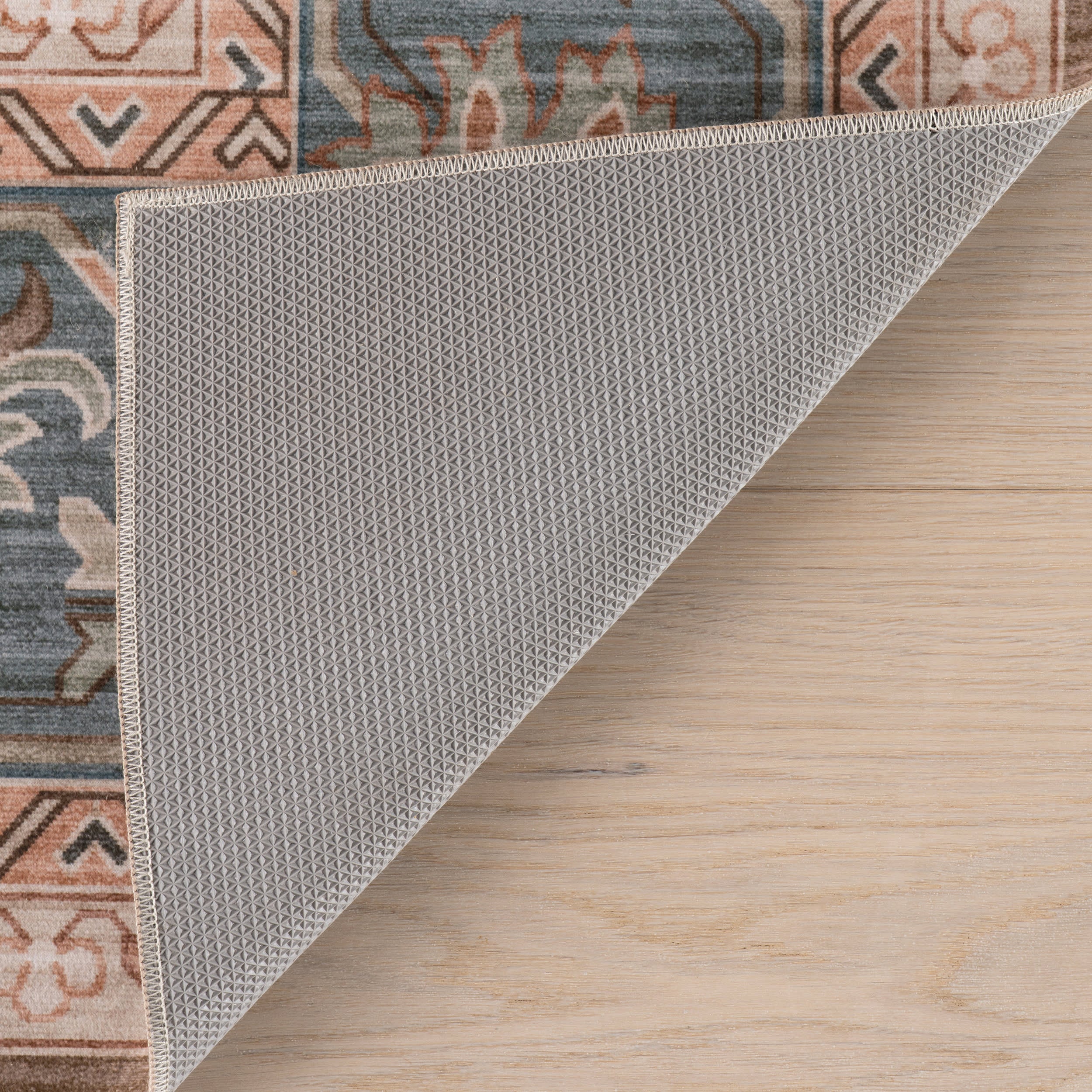 Liora Traditional Washable Rug | Blue - Image 6