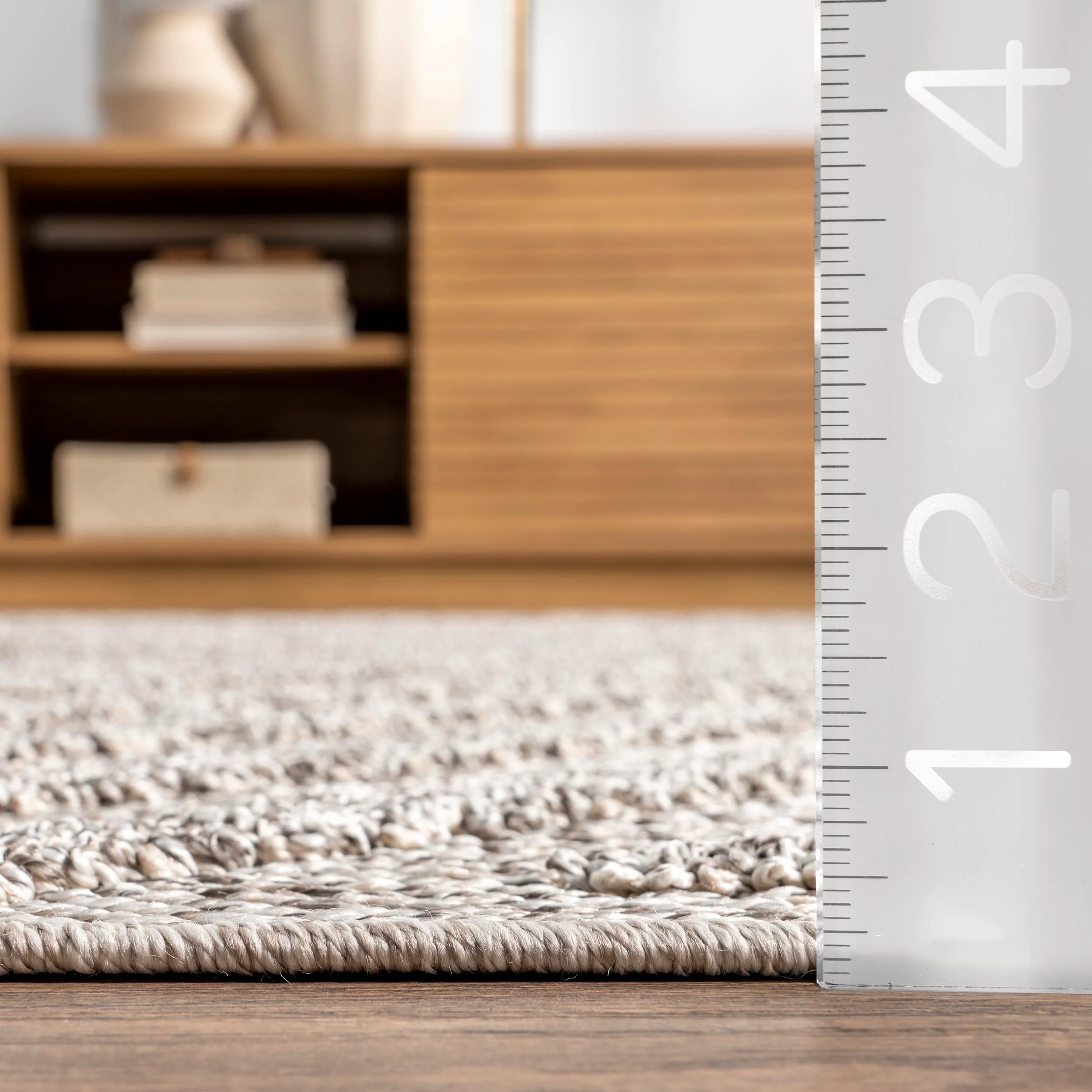 Livia Lined Zig Zag Indoor/Outdoor Rug | Beige - Image 4