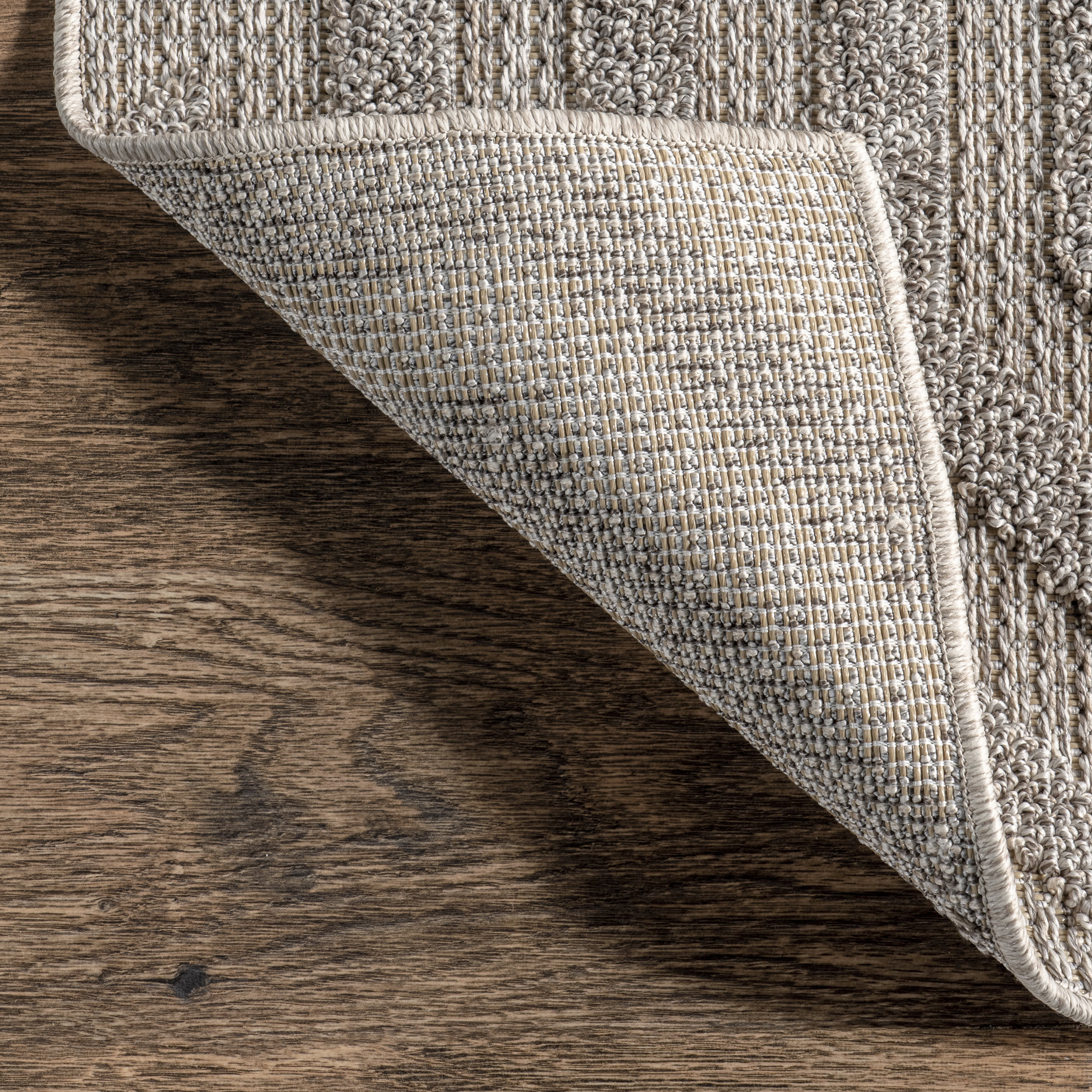 Livia Lined Zig Zag Indoor/Outdoor Rug | Beige - Image 5