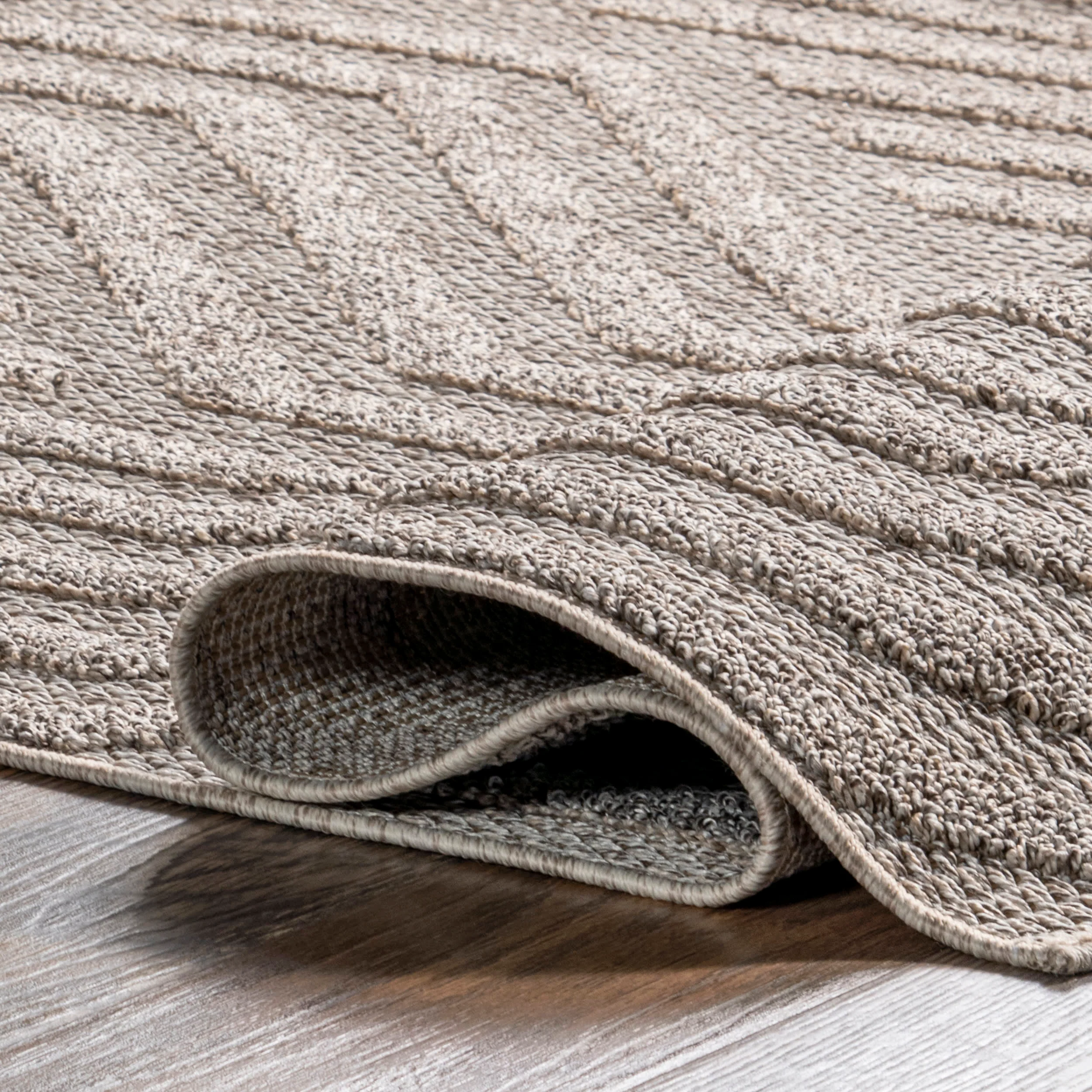 Livia Lined Zig Zag Indoor/Outdoor Rug | Beige - Image 7