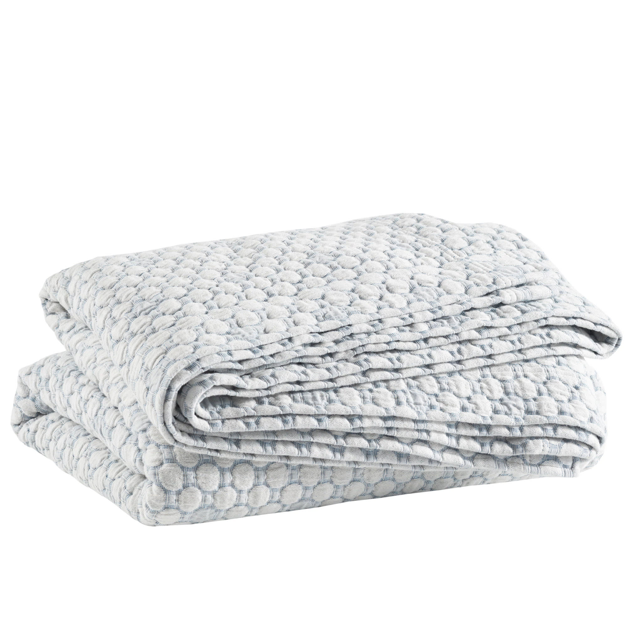 Lodi Matelasse Coverlet | Blue - Image 4