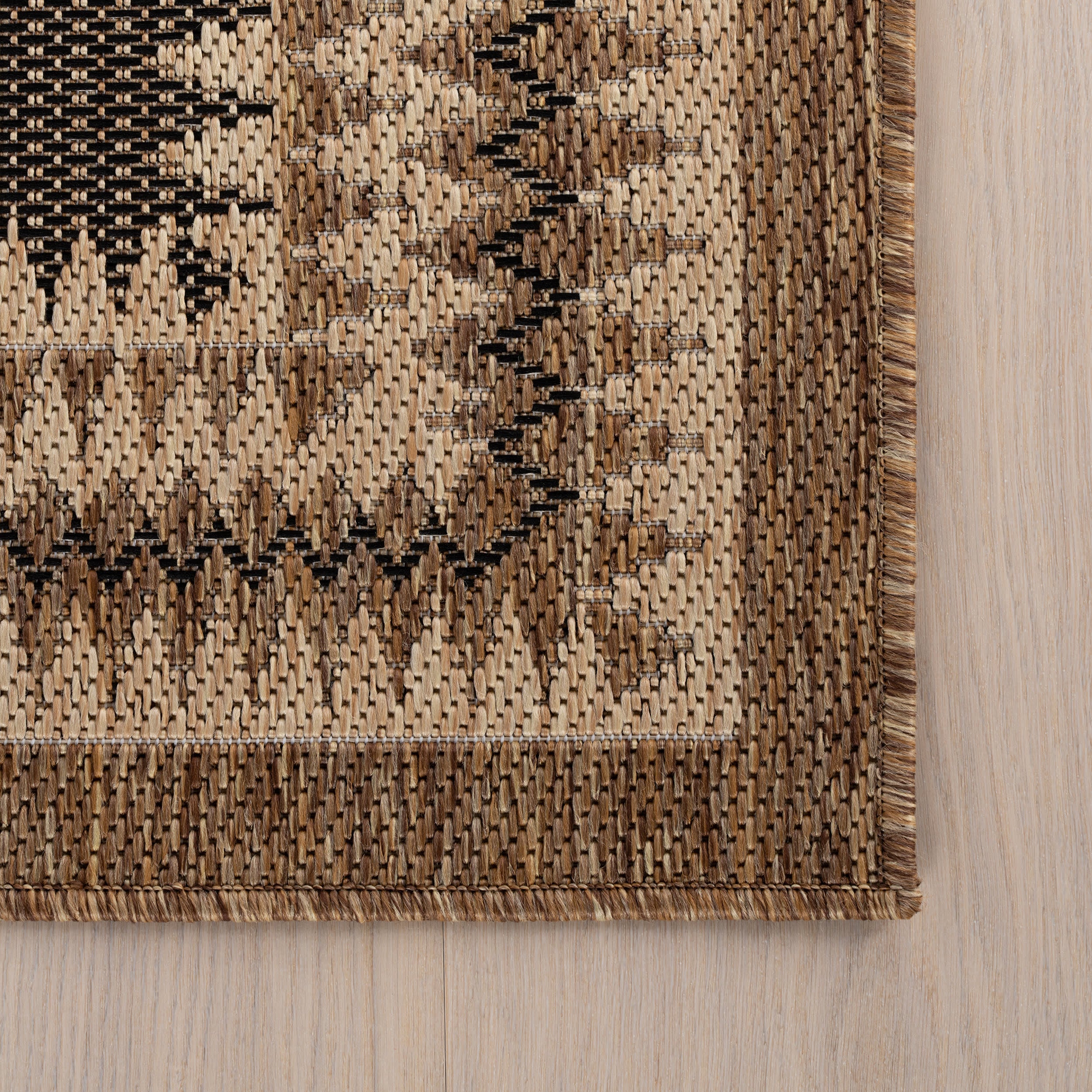 Loenya Modern Bordered Indoor/Outdoor Rug | Charcoal - Image 3
