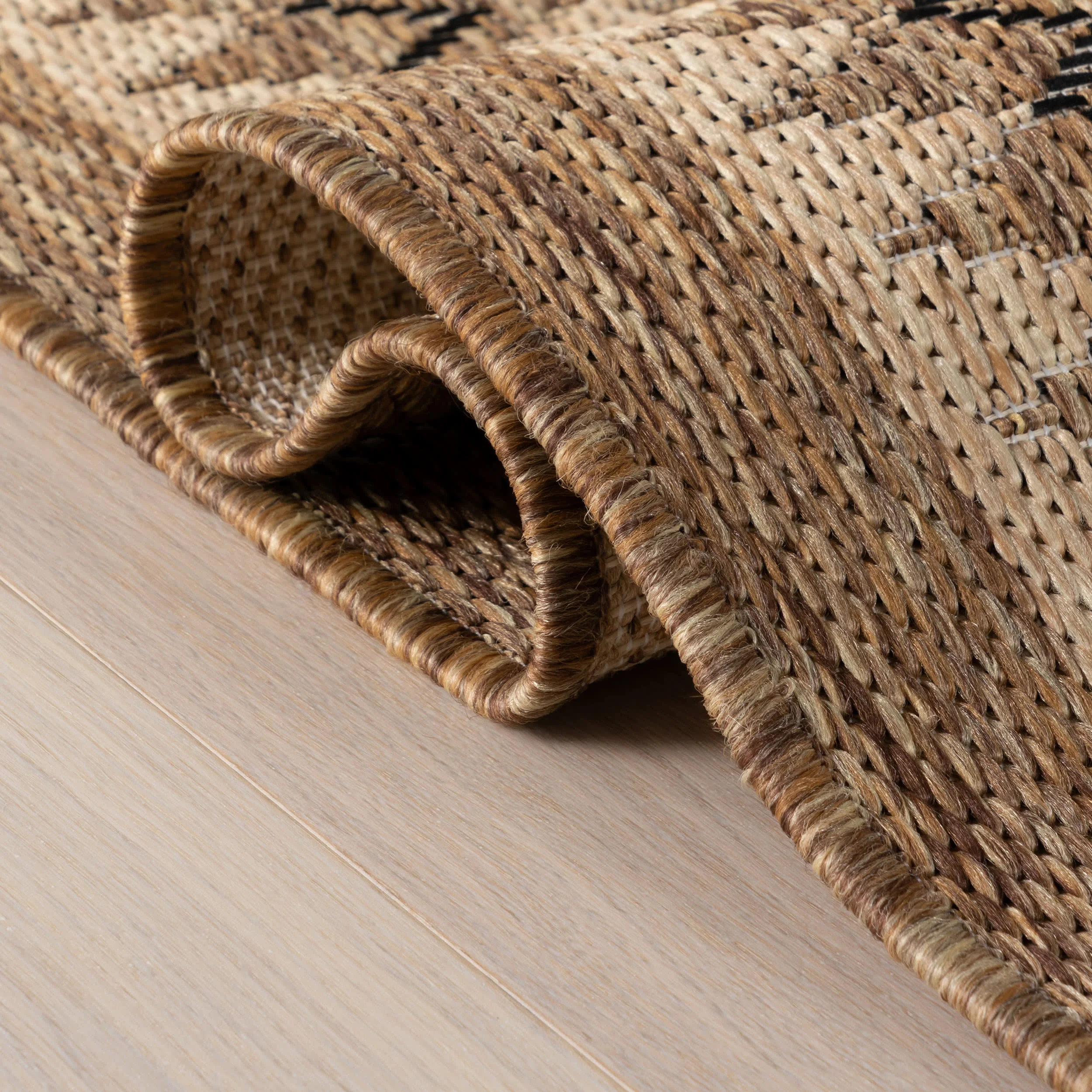Loenya Modern Bordered Indoor/Outdoor Rug | Charcoal - Image 6