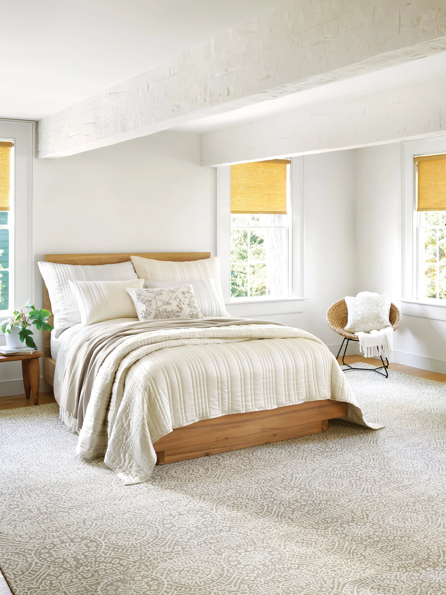 Temple Hand Micro Hooked Wool Rug | Taupe - Image 3