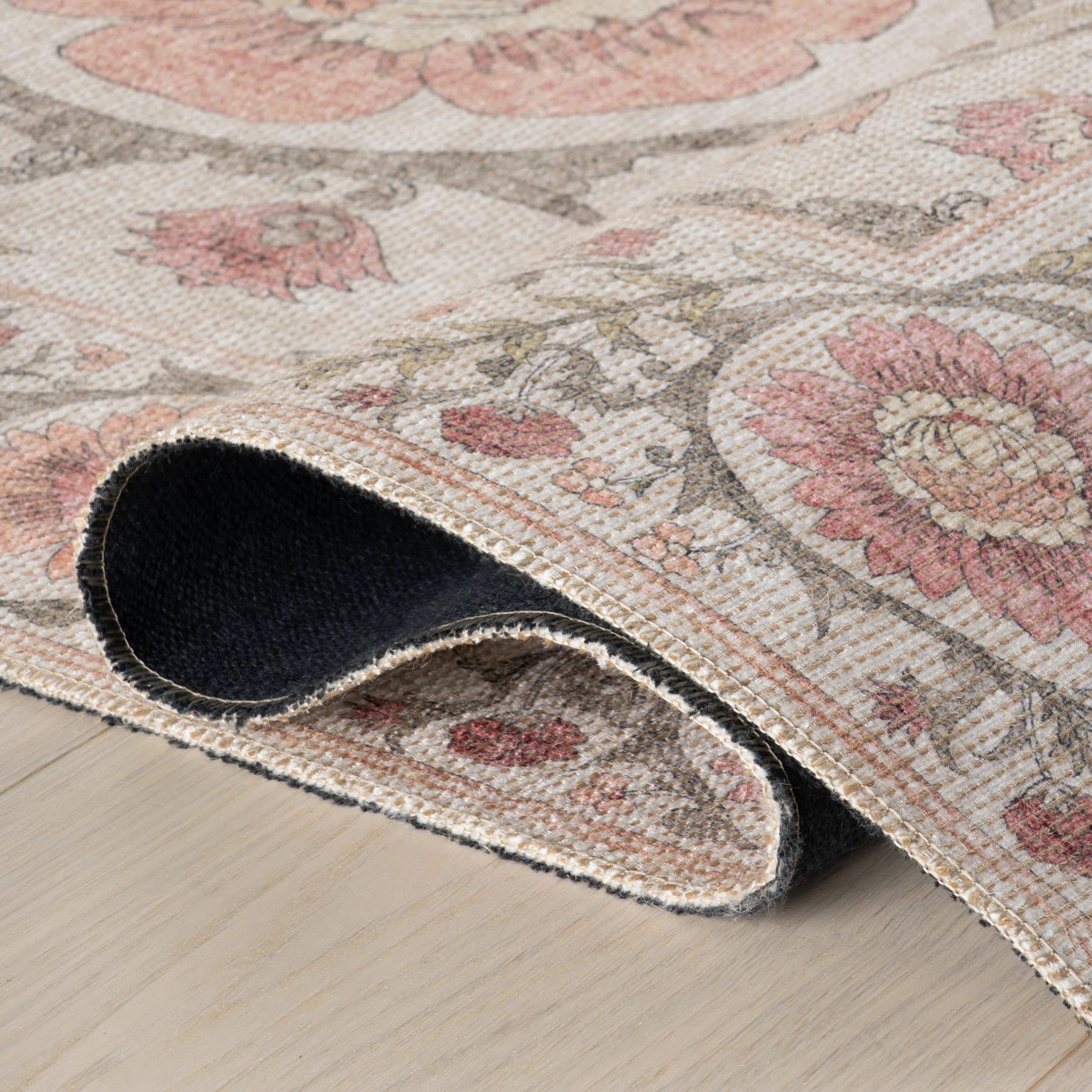 Lomia Traditional Vintage Medallion Area Rug | Ivory - Image 11