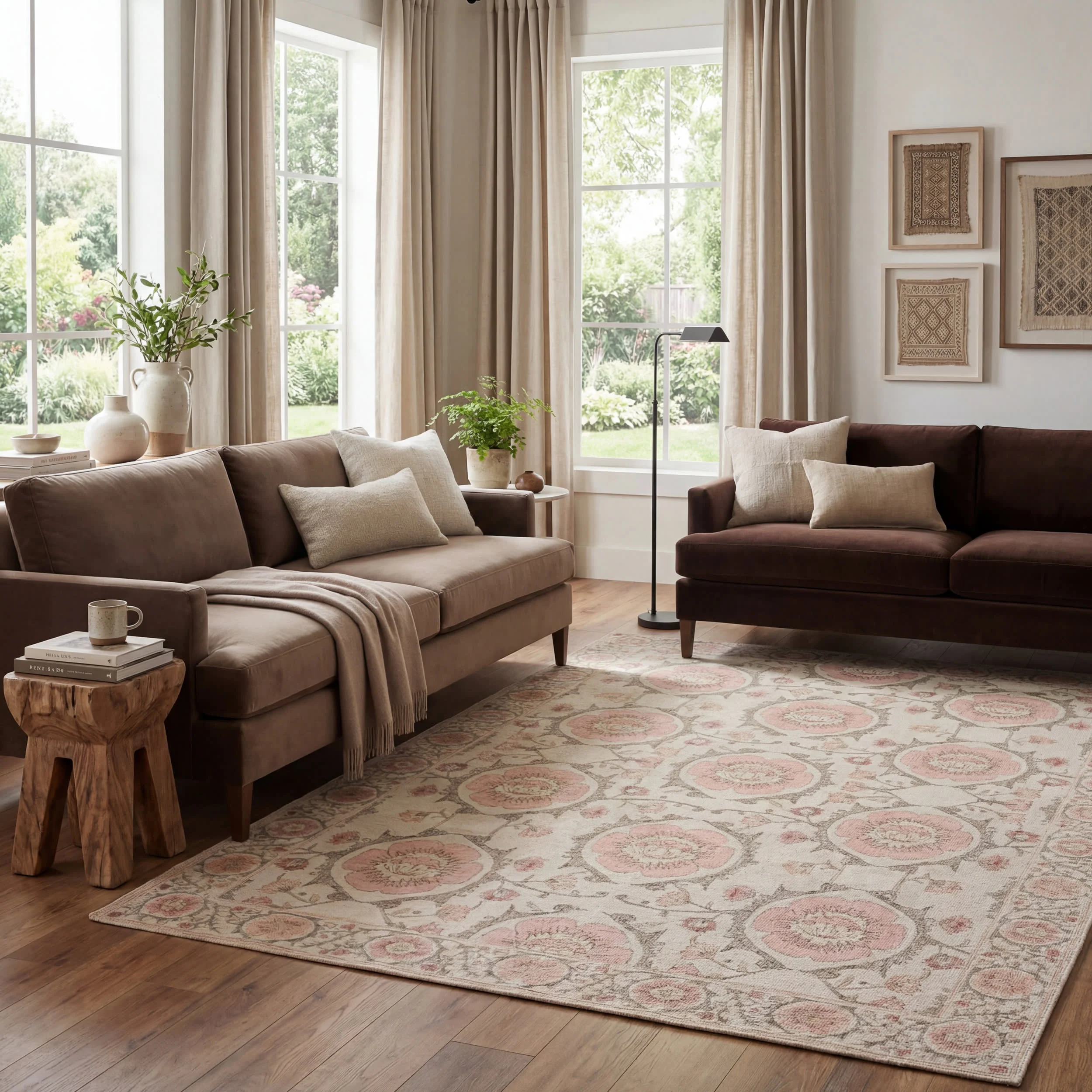 Lomia Traditional Vintage Medallion Area Rug | Ivory - Image 2