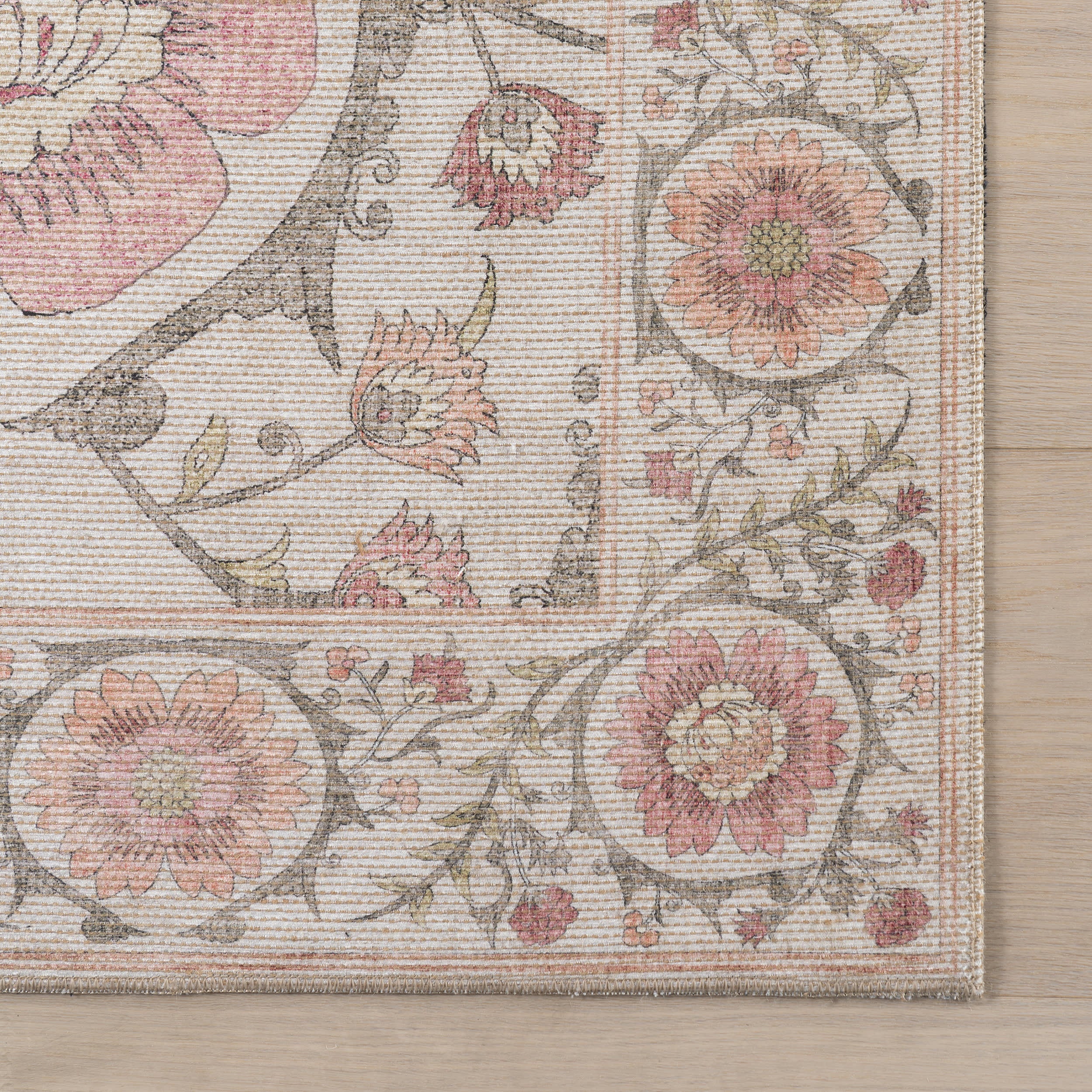 Lomia Traditional Vintage Medallion Area Rug | Ivory - Image 4