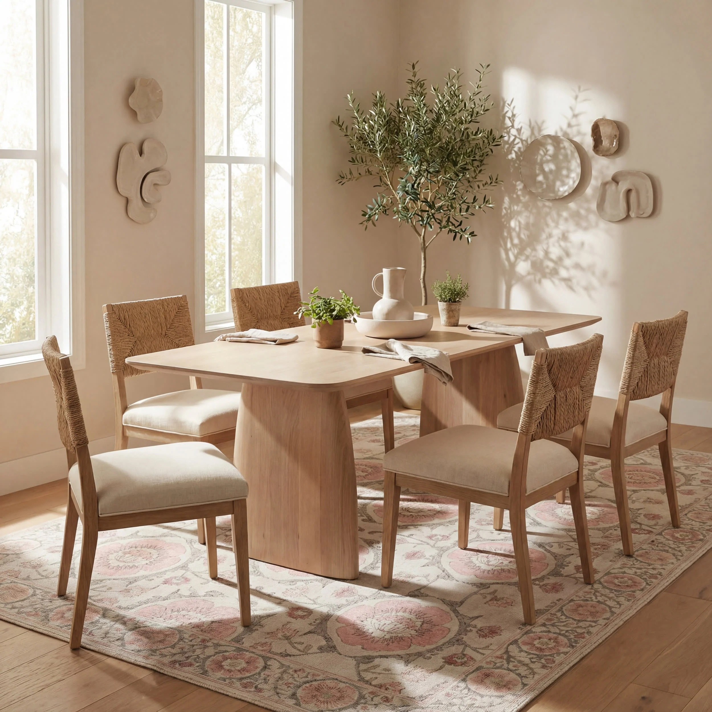 Lomia Traditional Vintage Medallion Area Rug | Ivory - Image 7