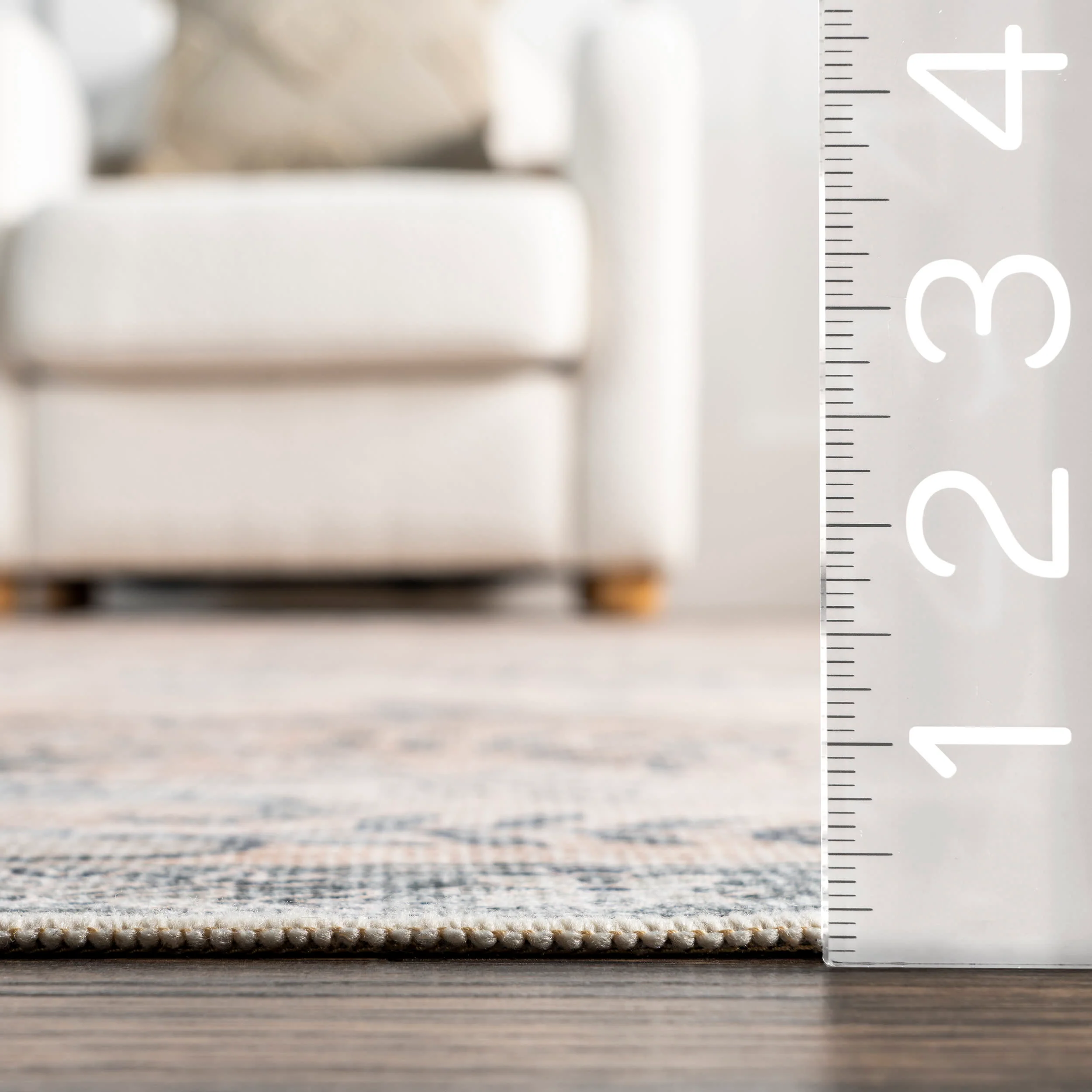 Londyn Floral Vines Spill Proof Washable Rug | Sand - Image 5
