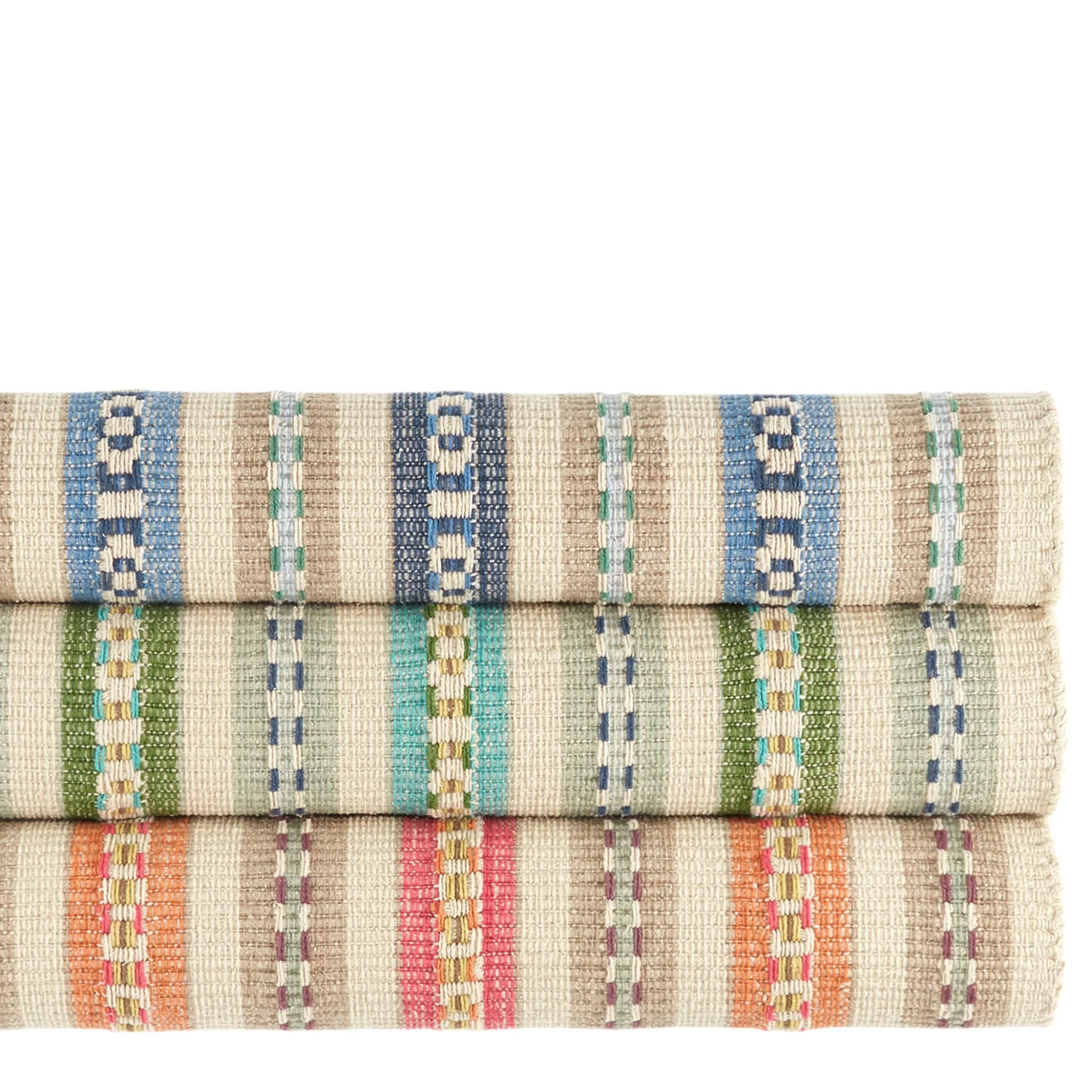 Long Slade Handwoven Cotton Rug | Indigo - Image 7