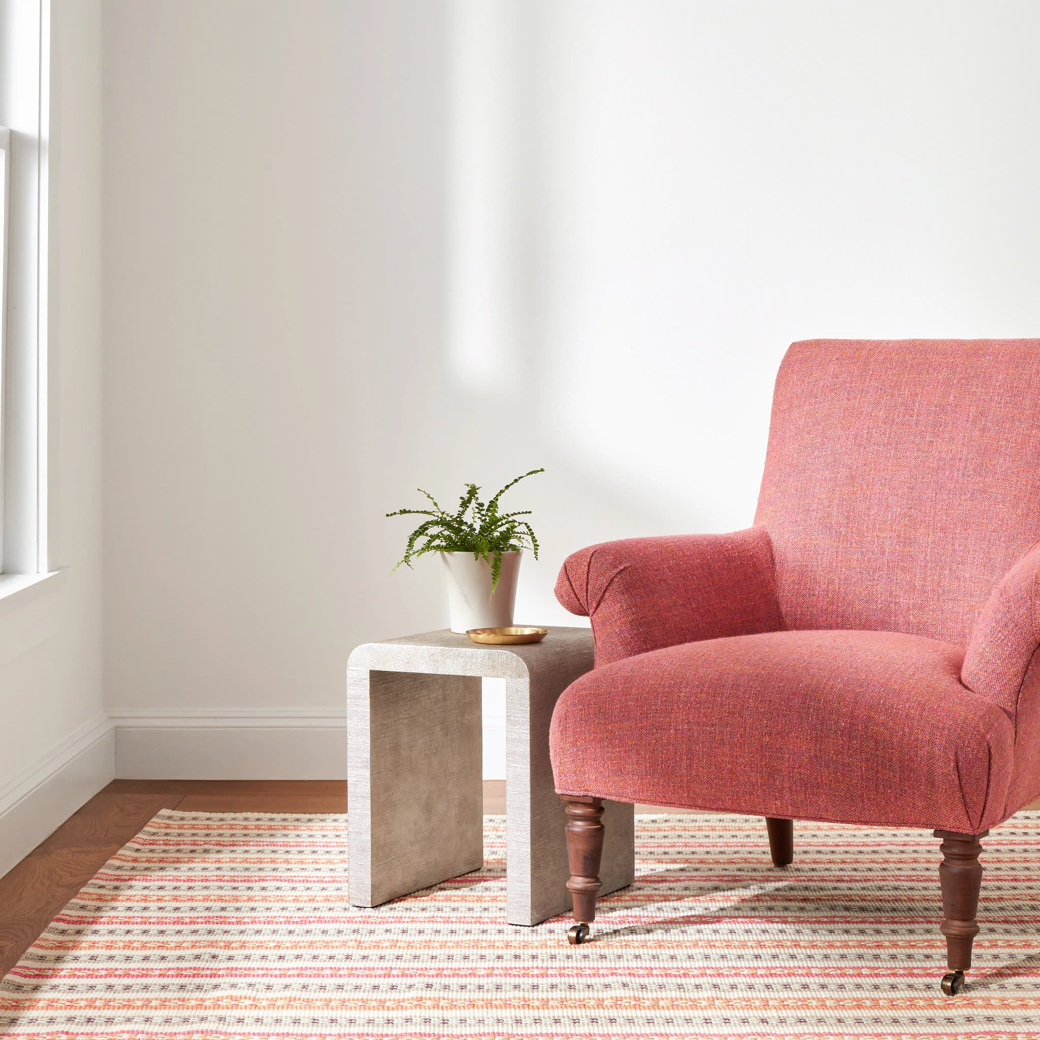 Long Slade Handwoven Cotton Rug | Spice - Image 3