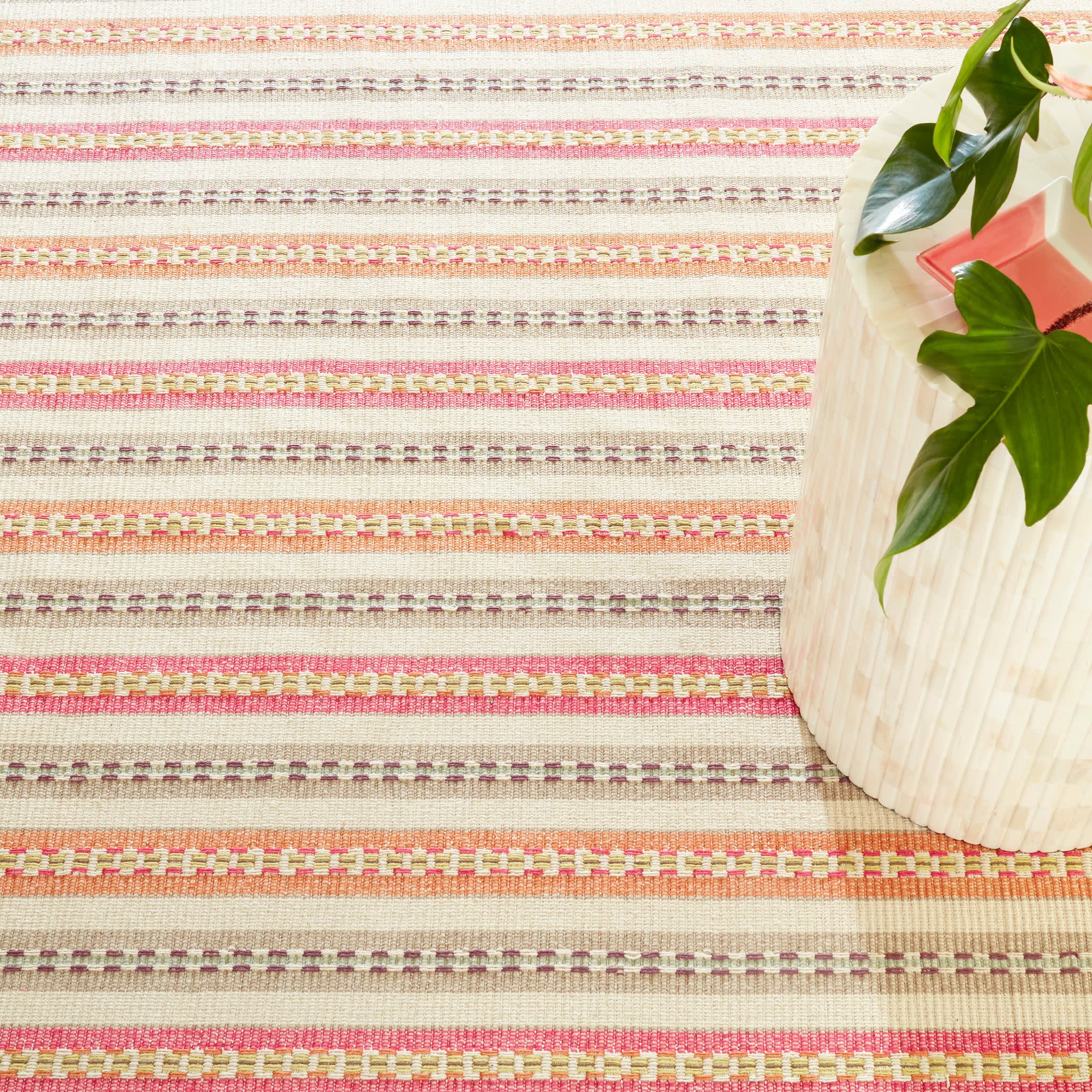 Long Slade Handwoven Cotton Rug | Spice - Image 4