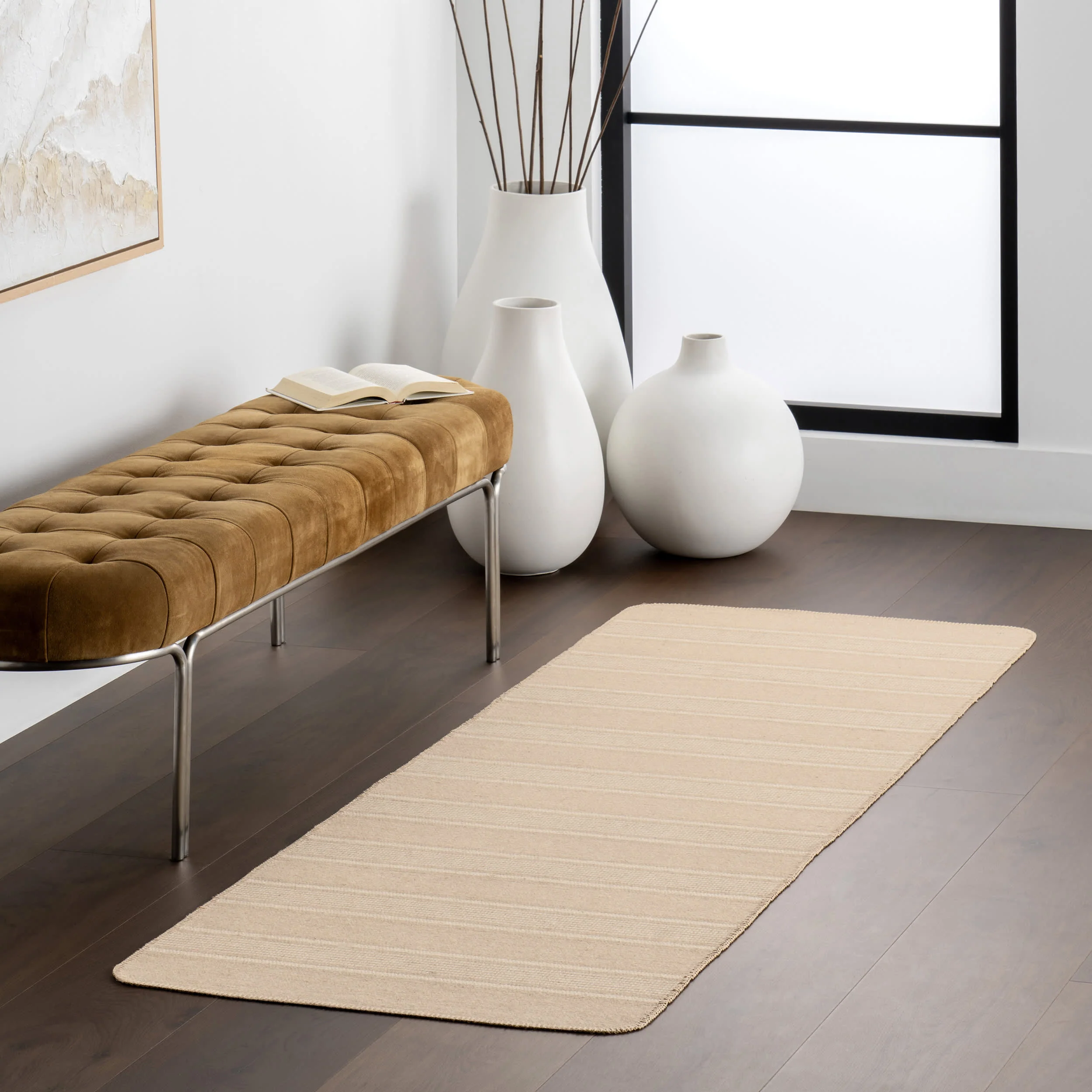 Loretta Striped Jute Rug | Natural - Image 2