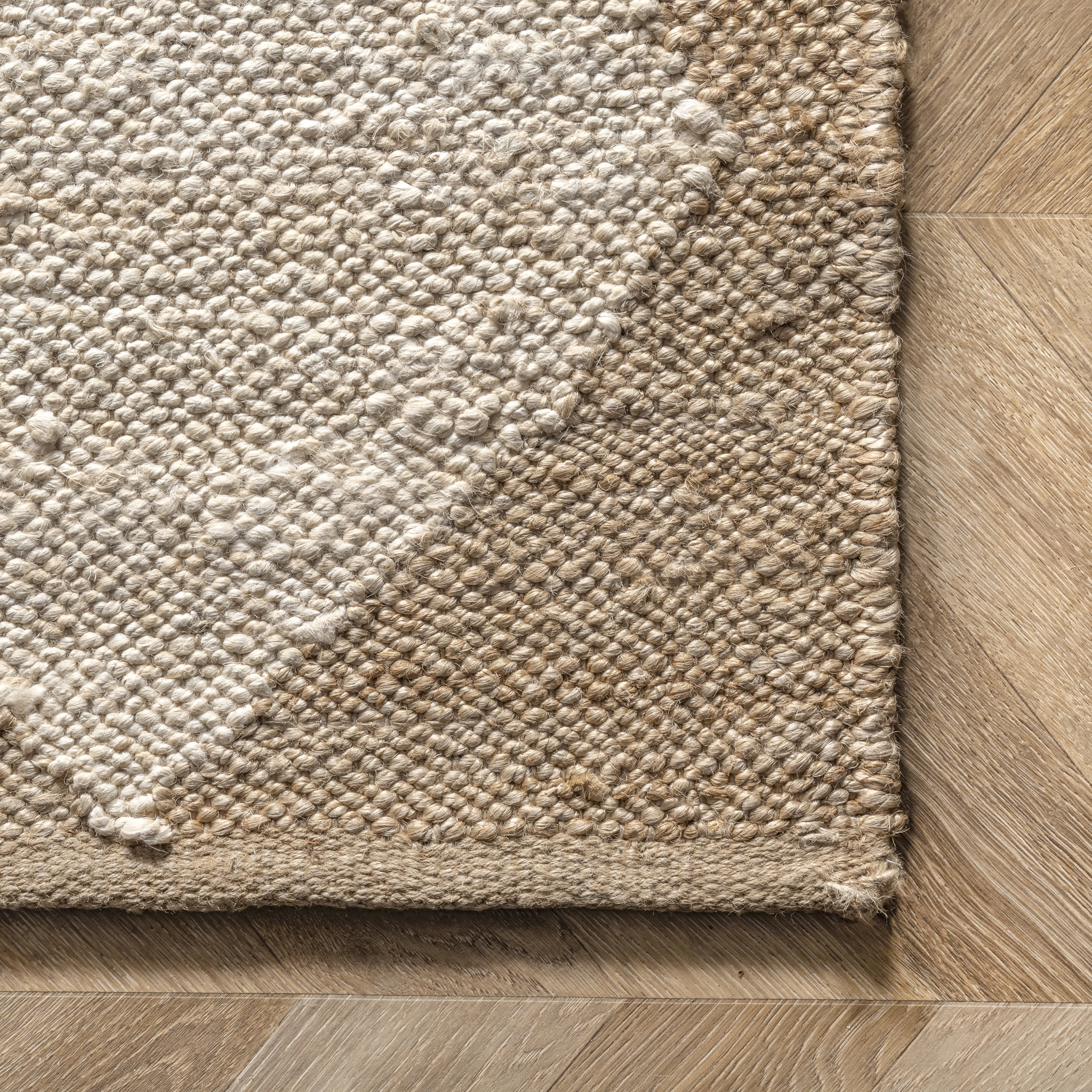 Louie Diamond Checkerboard Jute Rug | Natural - Image 3