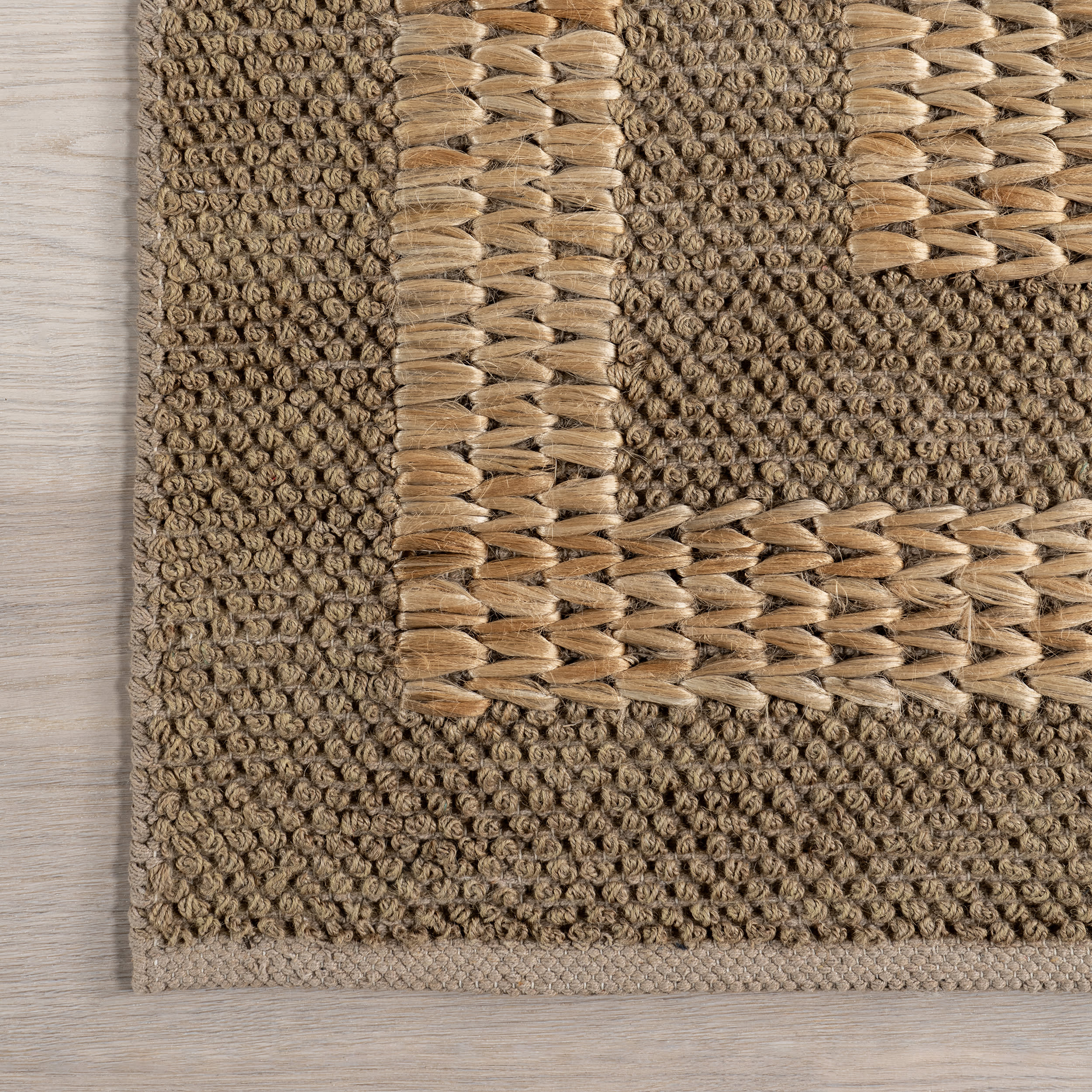 Lourdes Jute Bordered Rug | Natural - Image 3