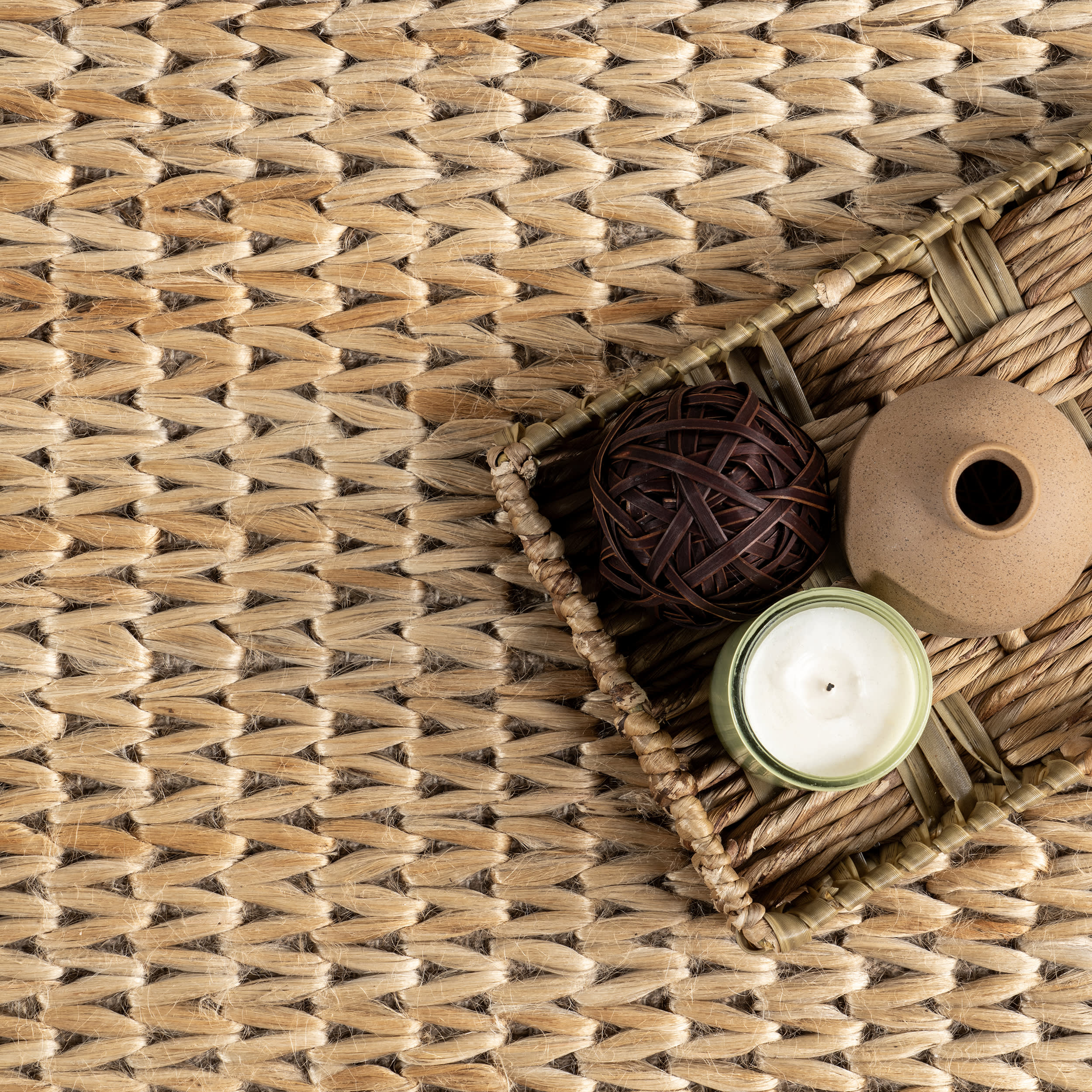 Lourdes Jute Bordered Rug | Natural - Image 7