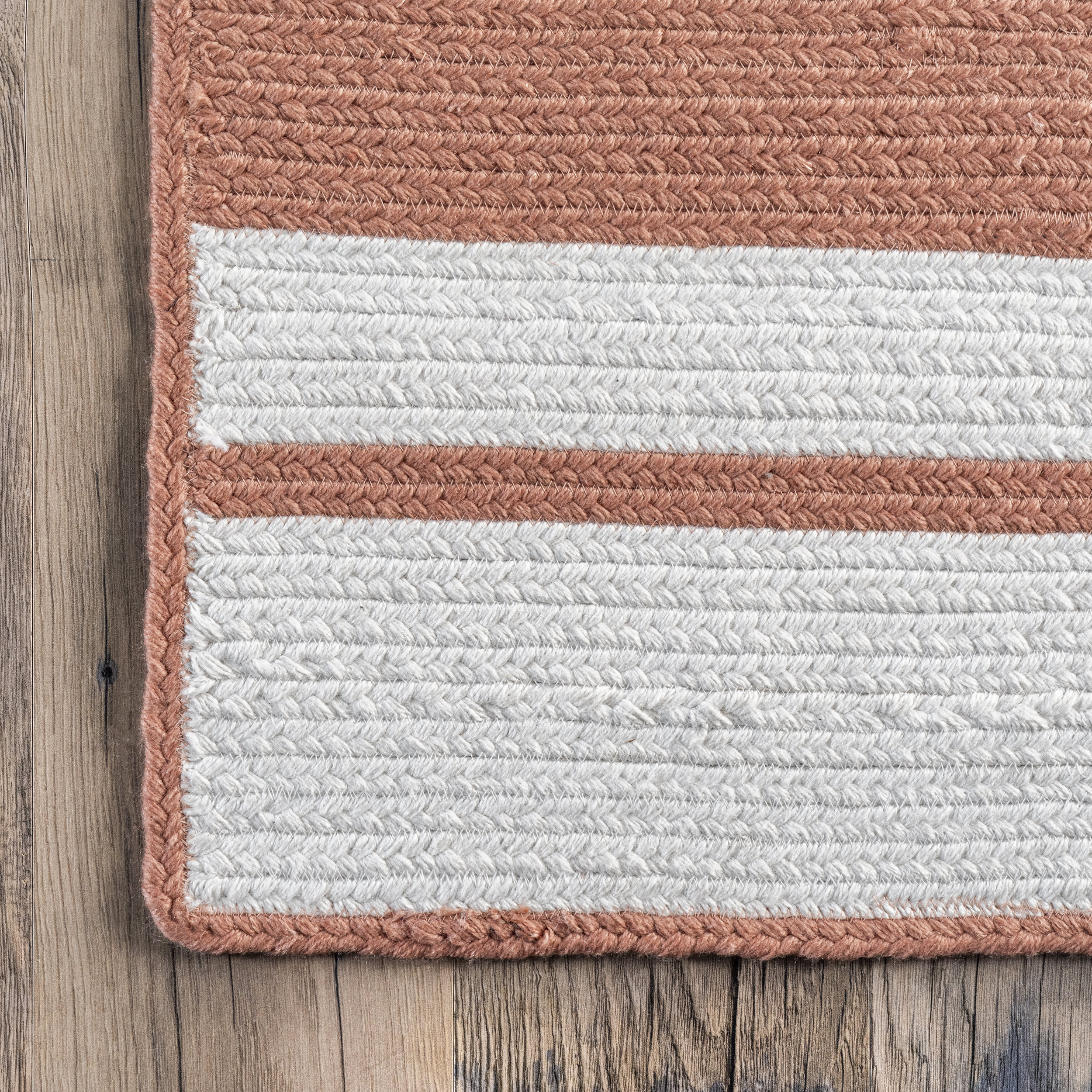 Luann Solid Bordered Rug | Rust - Image 3