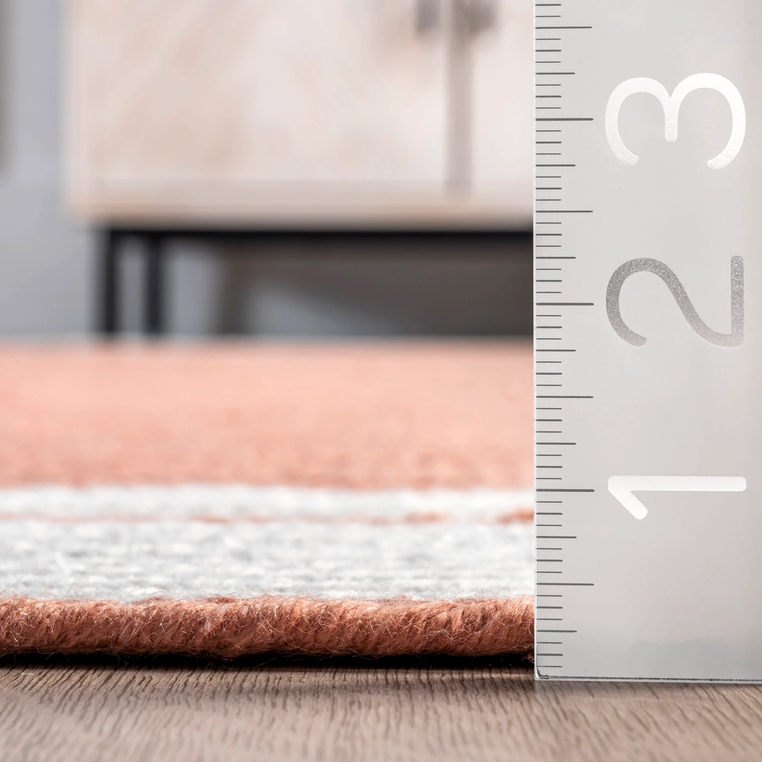 Luann Solid Bordered Rug | Rust - Image 5