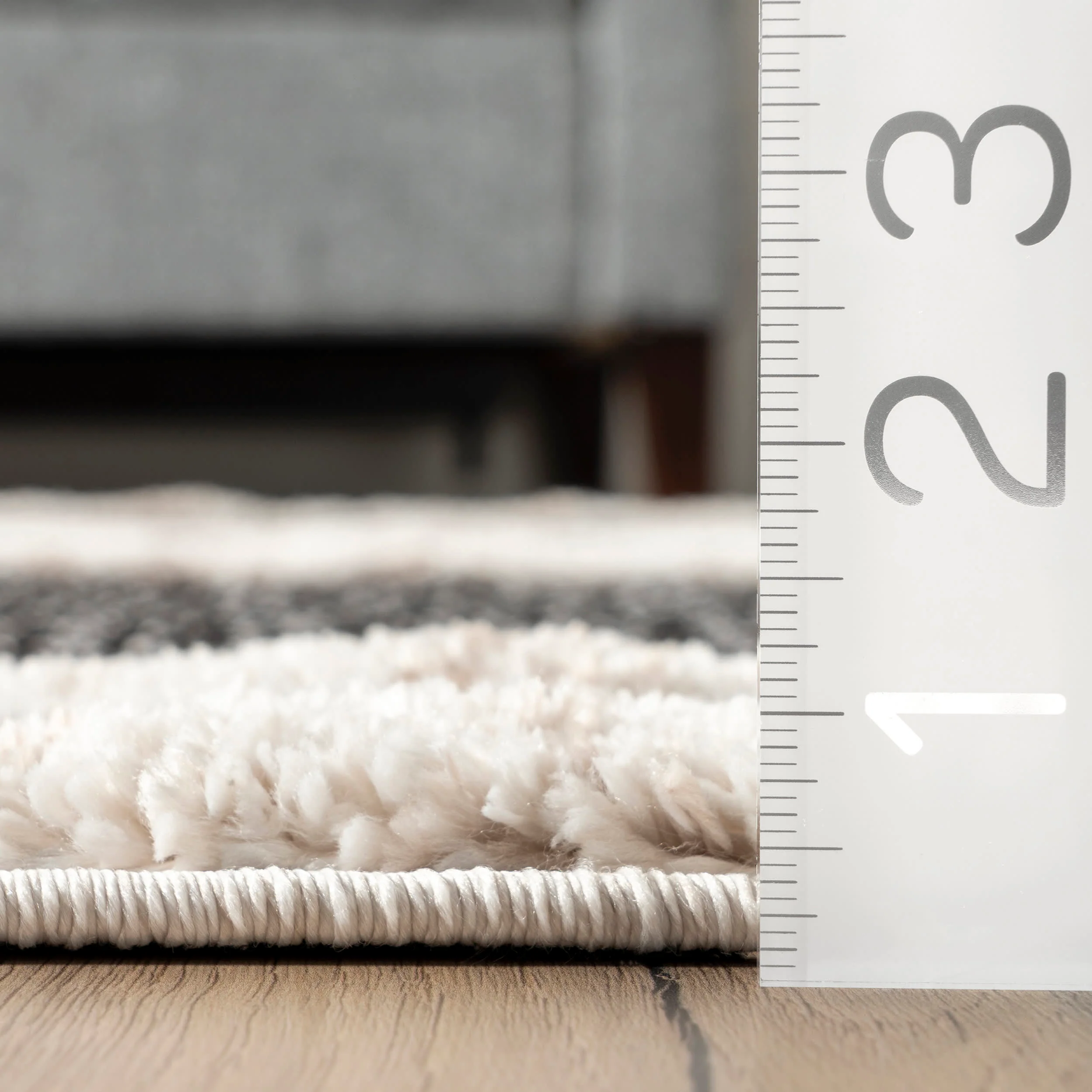Lucille Vertex Tasseled Rug | Grey - Image 5