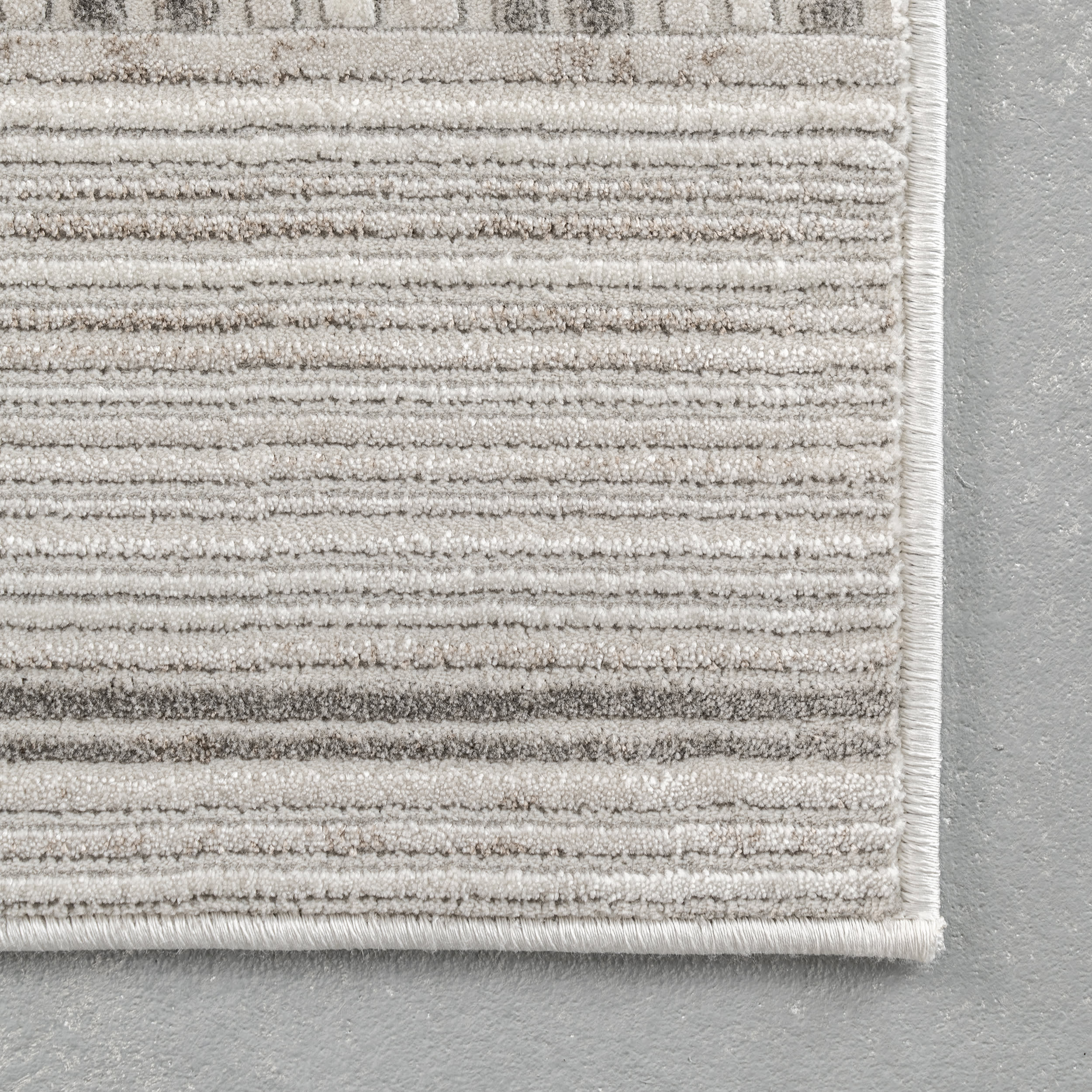 Lucy Abstract Pinstripes Rug | Grey - Image 3
