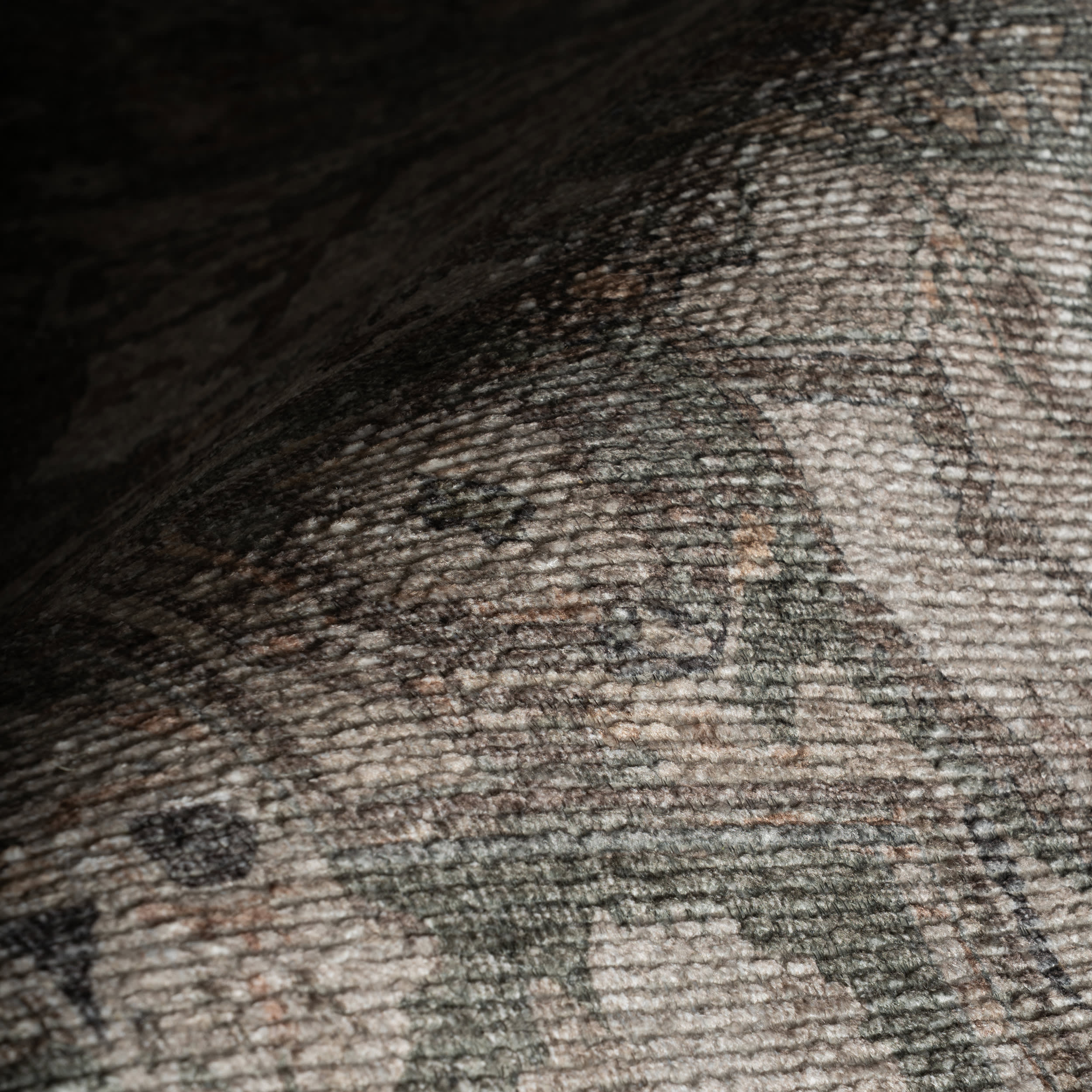 Luda Vintage & Distressed Washable Rug | Sage - Image 3