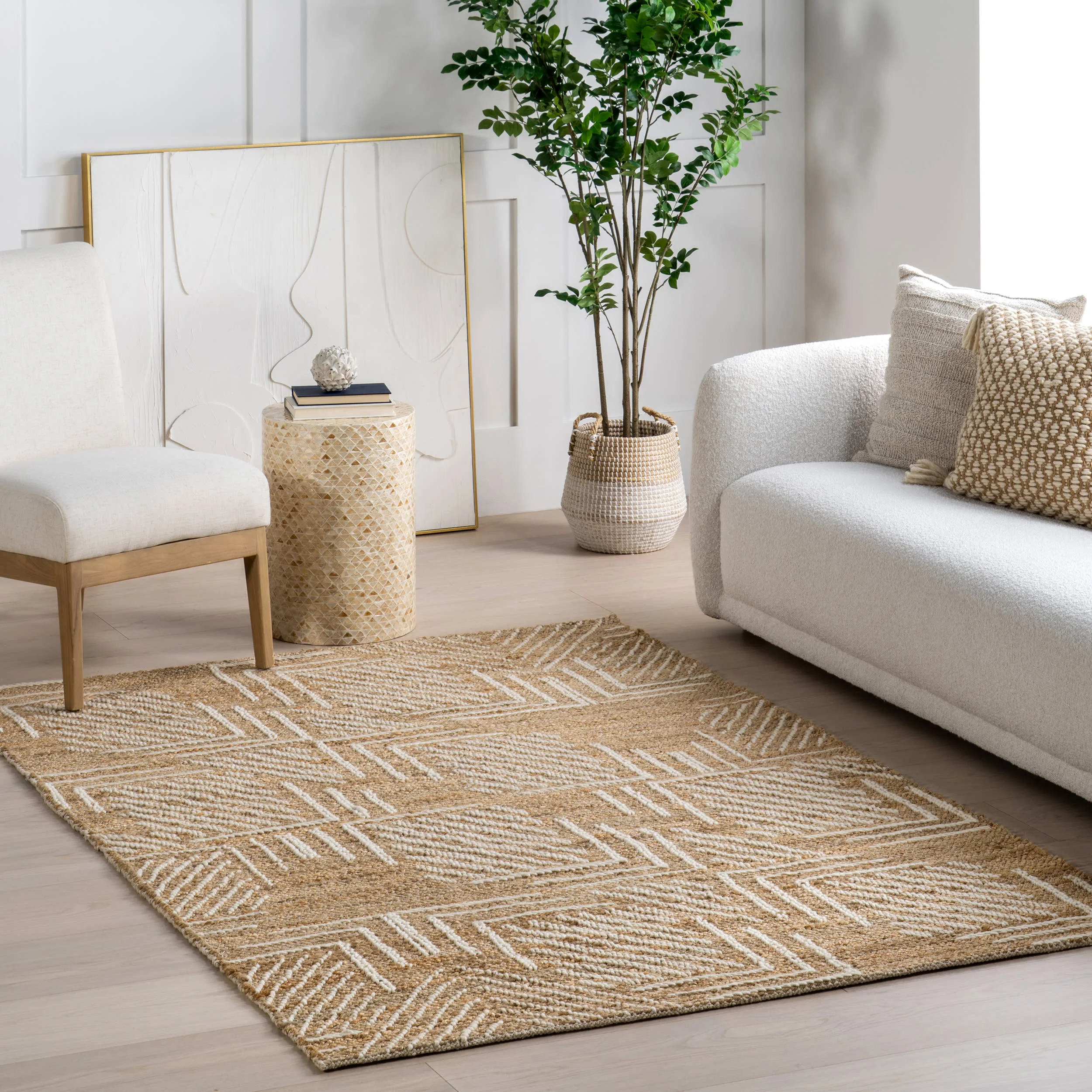 Luella Geometric Jute Rug | Natural - Image 2