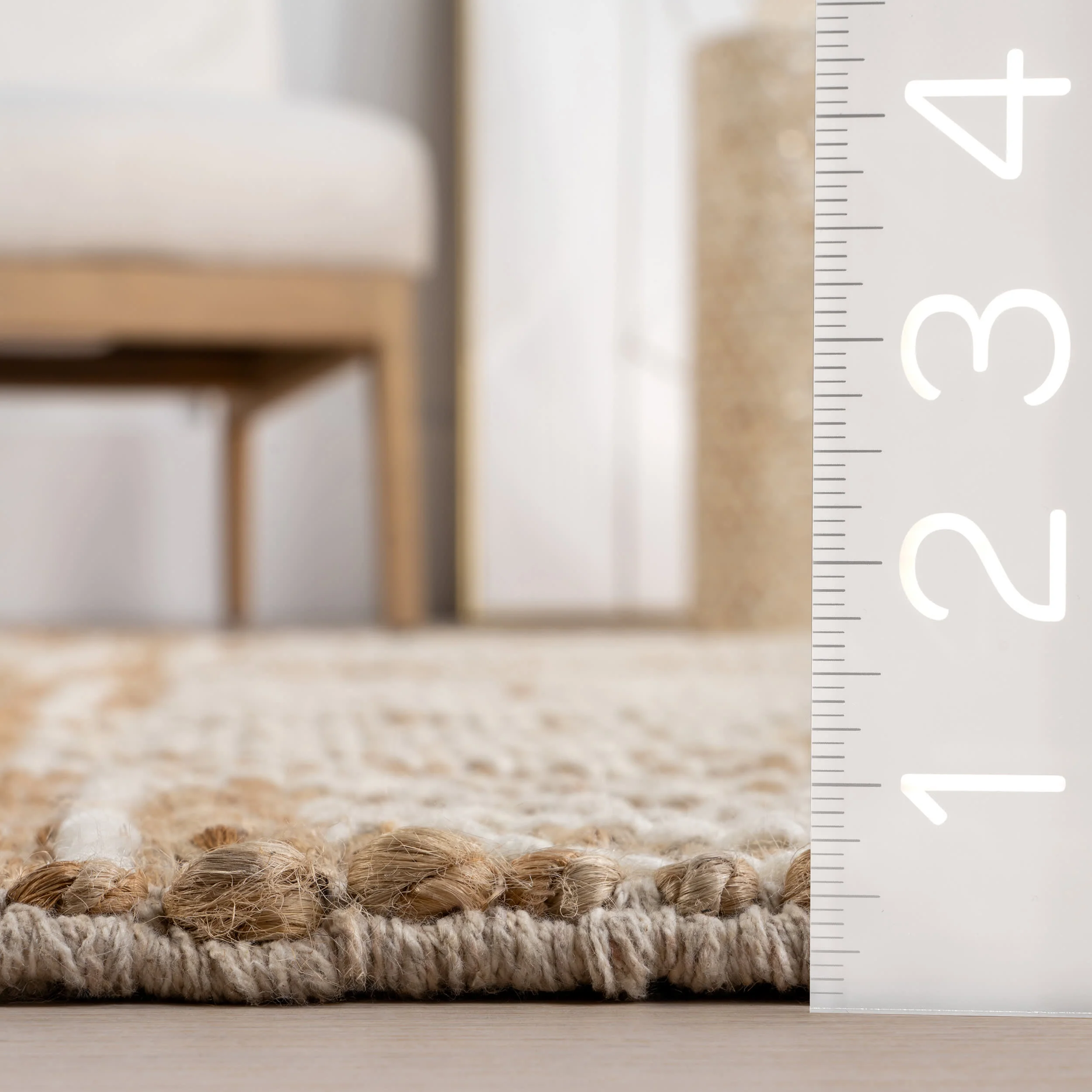 Luella Geometric Jute Rug | Natural - Image 5