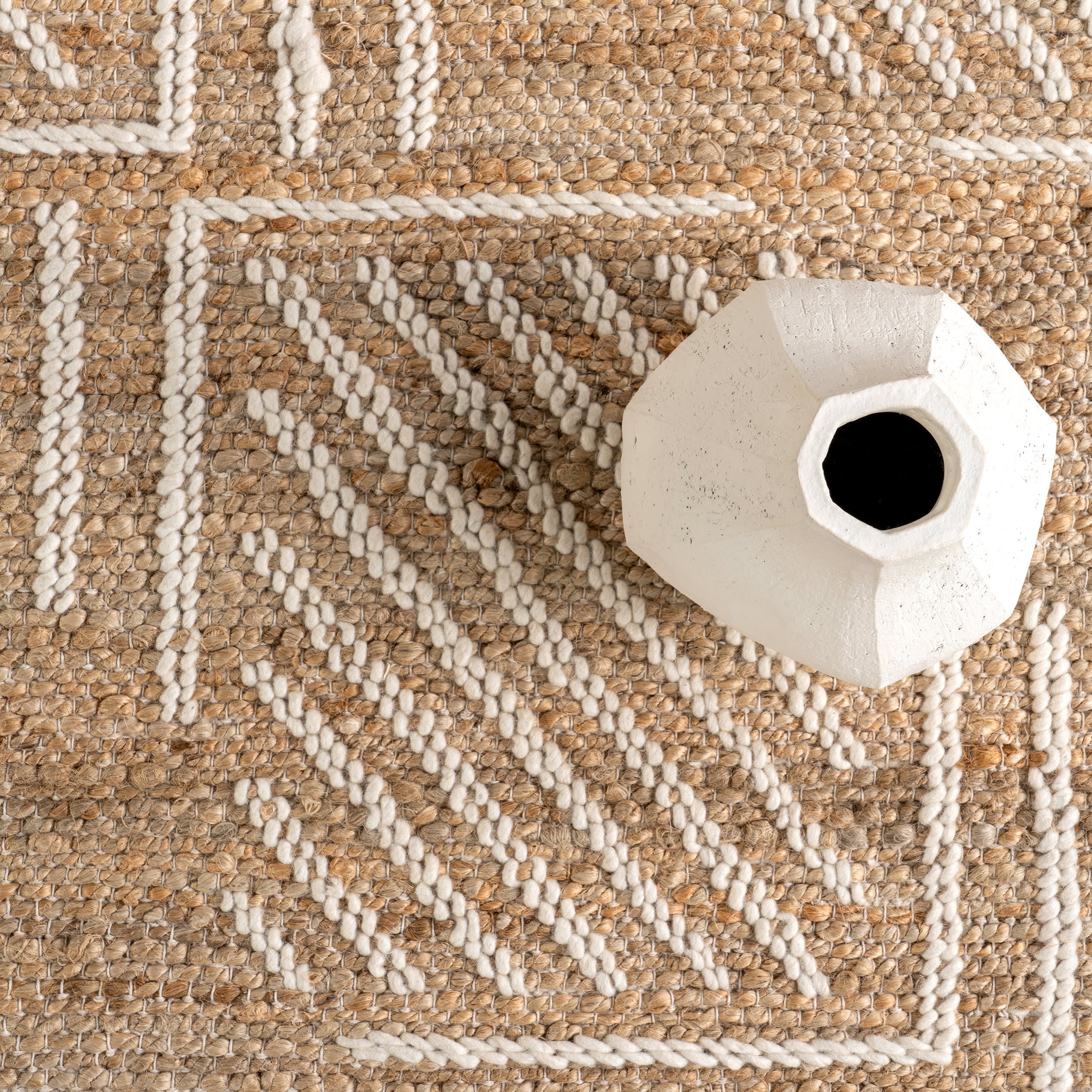 Luella Geometric Jute Rug | Natural - Image 7
