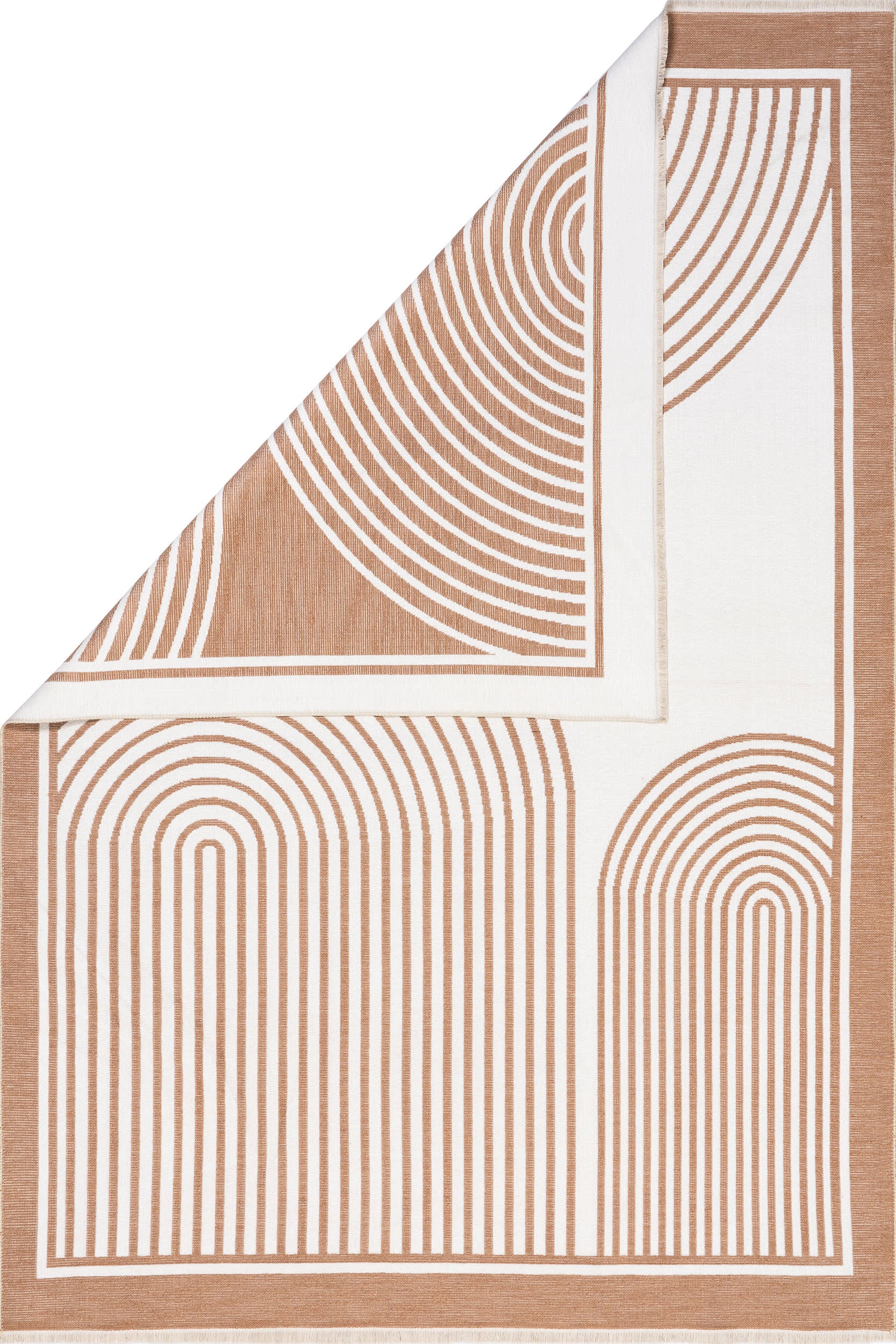 Lula Arced Reversible Washable Rug | Burnt Orange - Image 5