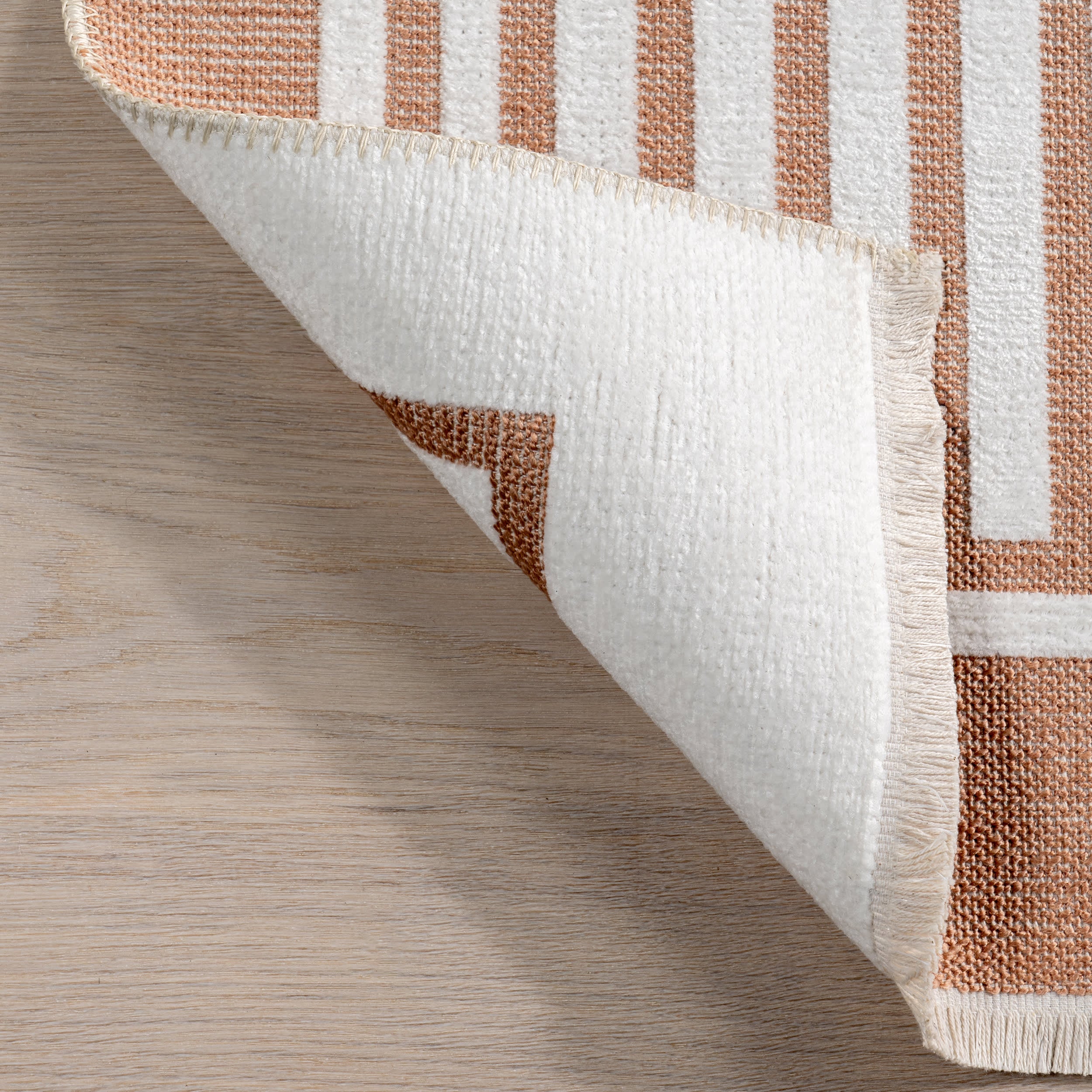 Lula Arced Reversible Washable Rug | Burnt Orange - Image 8