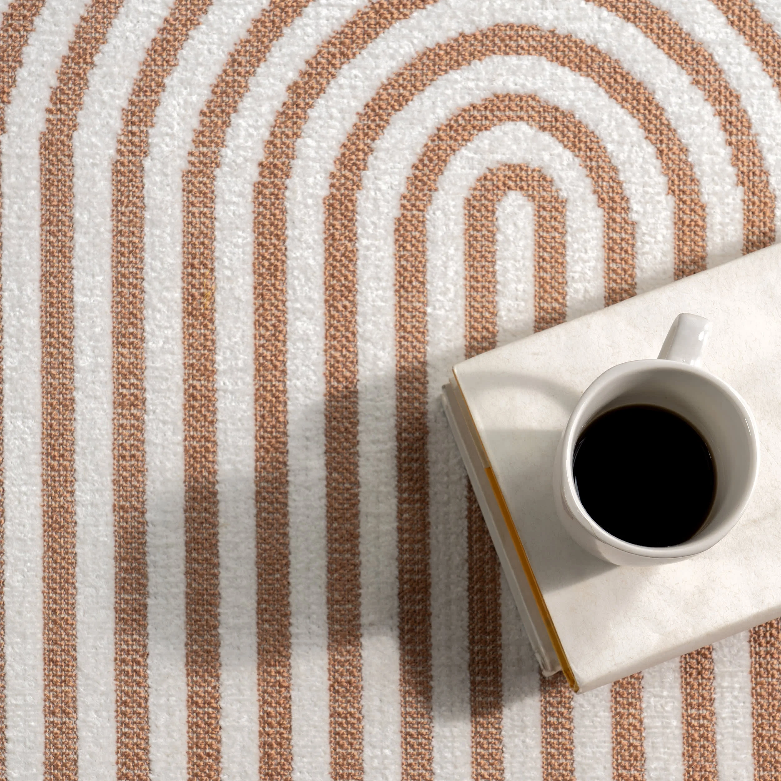 Lula Arced Reversible Washable Rug | Burnt Orange - Image 9