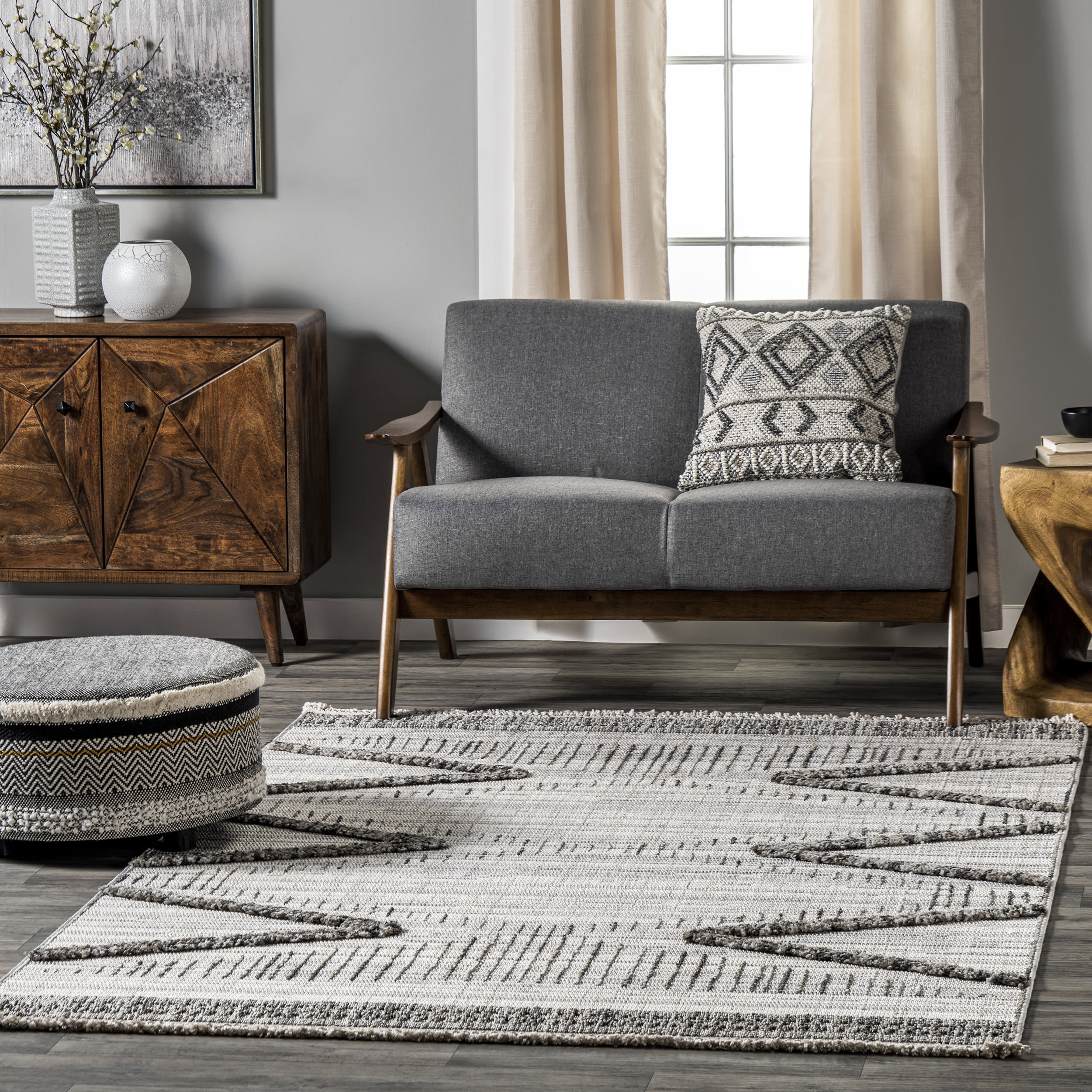 Lulu Waves Rug | Light Grey - Image 2